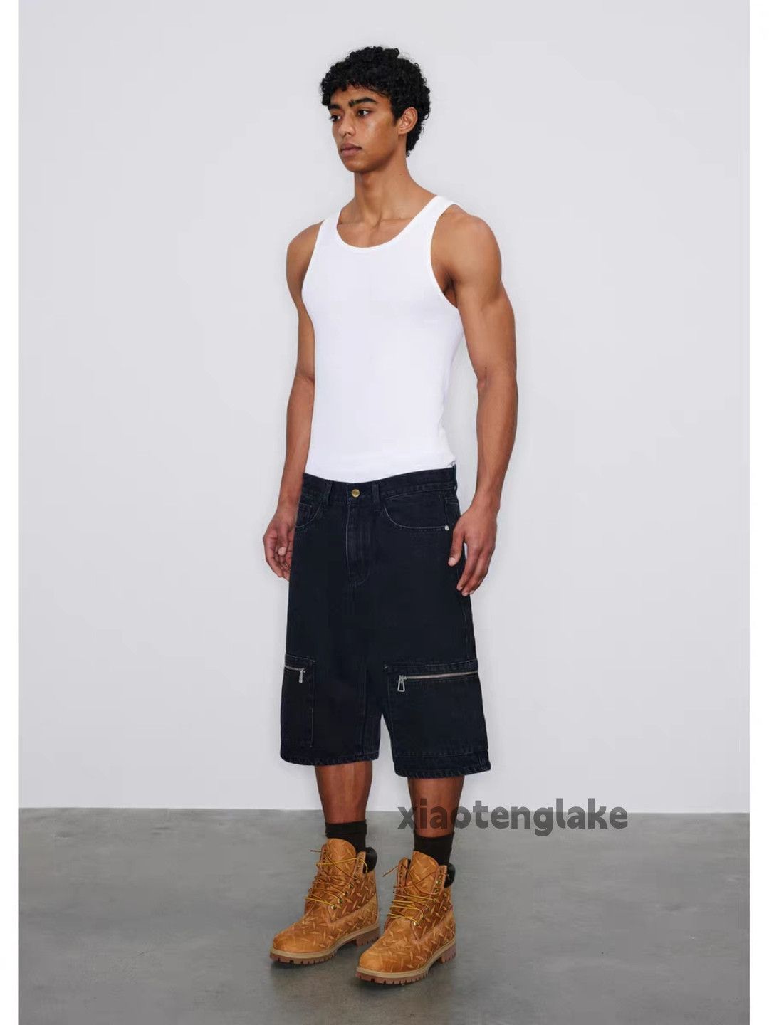 Jean × Vintage Zipper utility punk hiphop loose baggy work Cargo shorts Size US 34 / EU 50 - 2 Thumbnail