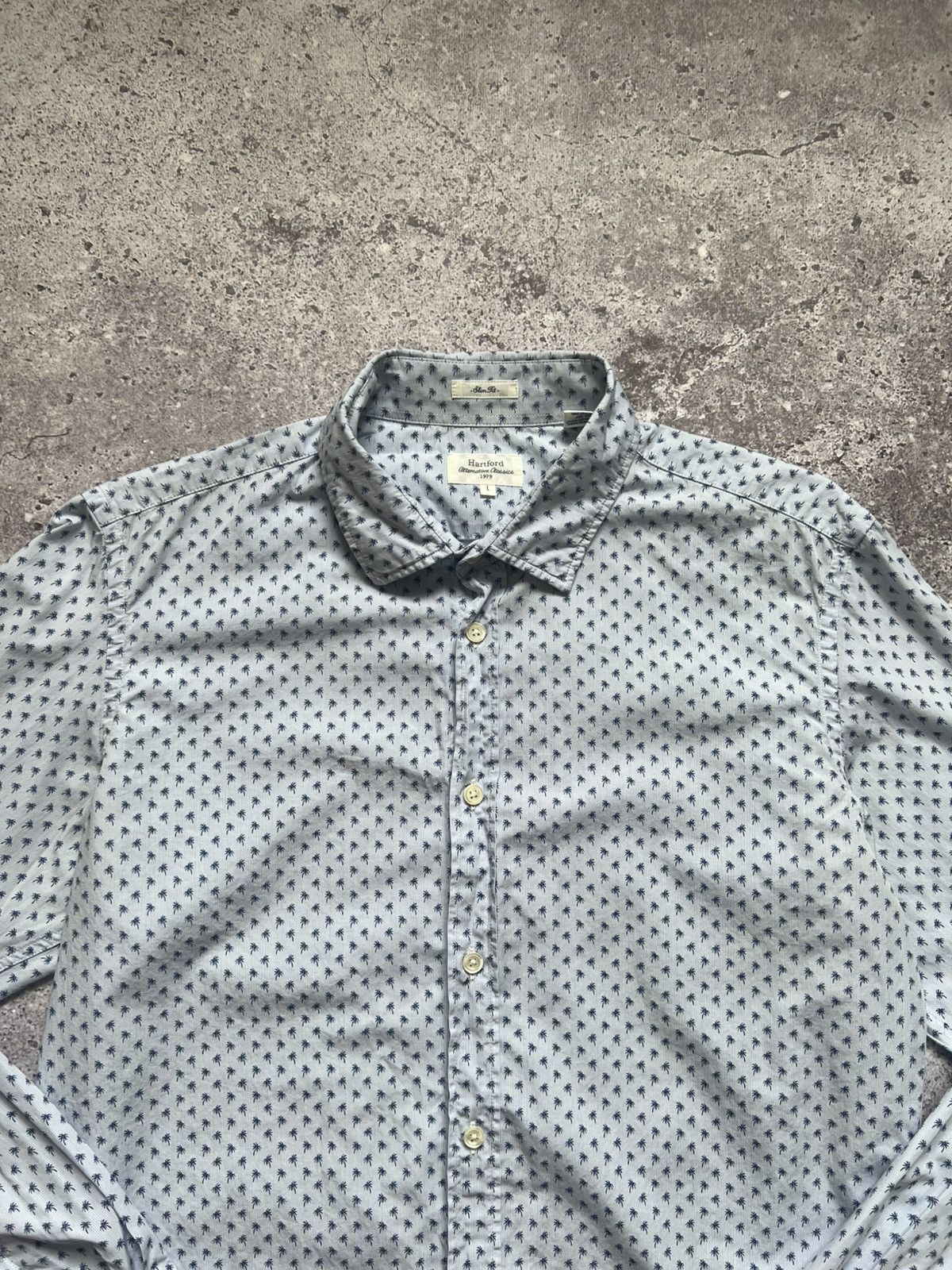 Hartford Hartford Shirt Slim Fit Button Up Blue Men's Size US L / EU 52-54 / 3 - 6 Thumbnail