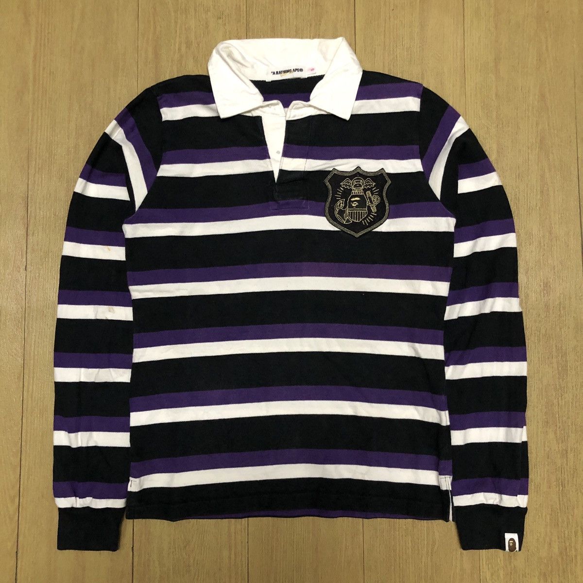 Bape Striped Rugby Shirt Size S / US 4 / IT 40 - 1 Thumbnail
