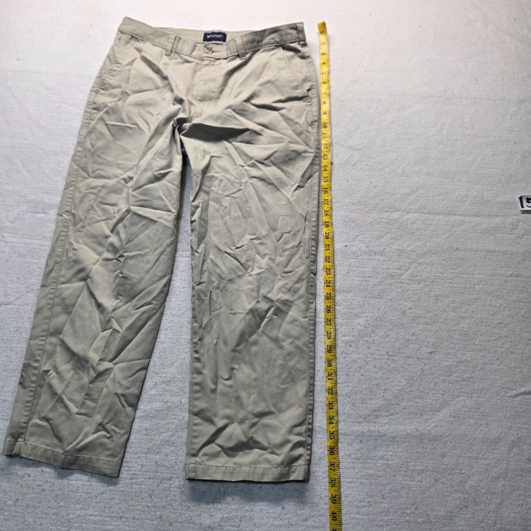 Vintage VINTAGE Puritan Khaki Chino Pants Men 36x29 Beige Cotton Polyester Belt Loops Pleated Front Zip Regular Rise 10-12" Mid 36 Inseam 29" Adult Mens Pants Size US 36 / EU 52 - 7 Thumbnail