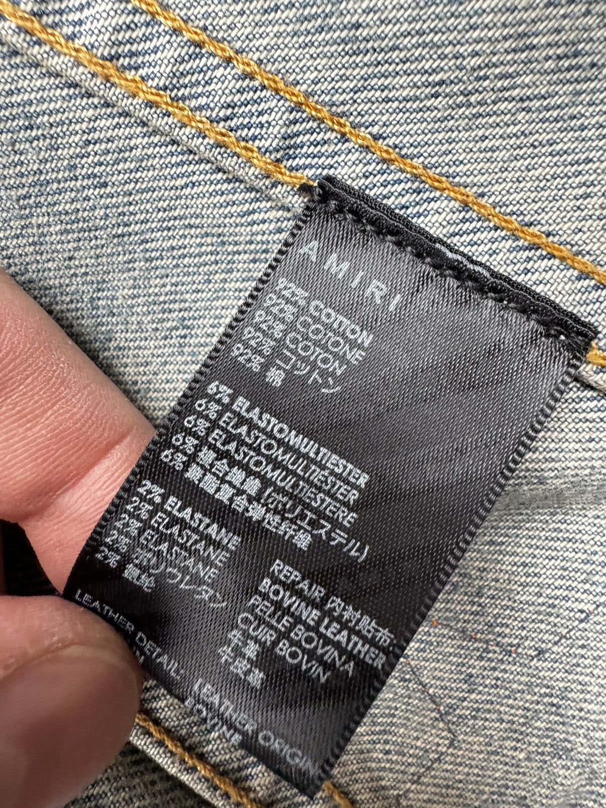 Amiri Amiri Orange Stars denim jacket Size US L / EU 52-54 / 3 - 15 Thumbnail