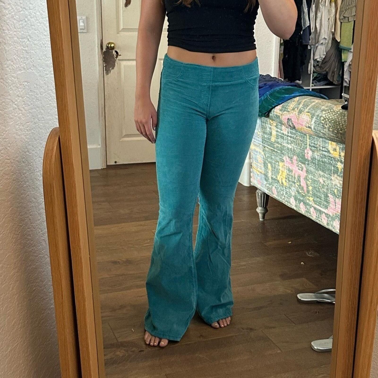 Free People Free People Teal Boot Cut Pants, Size 29 Size 29" - 7 Thumbnail