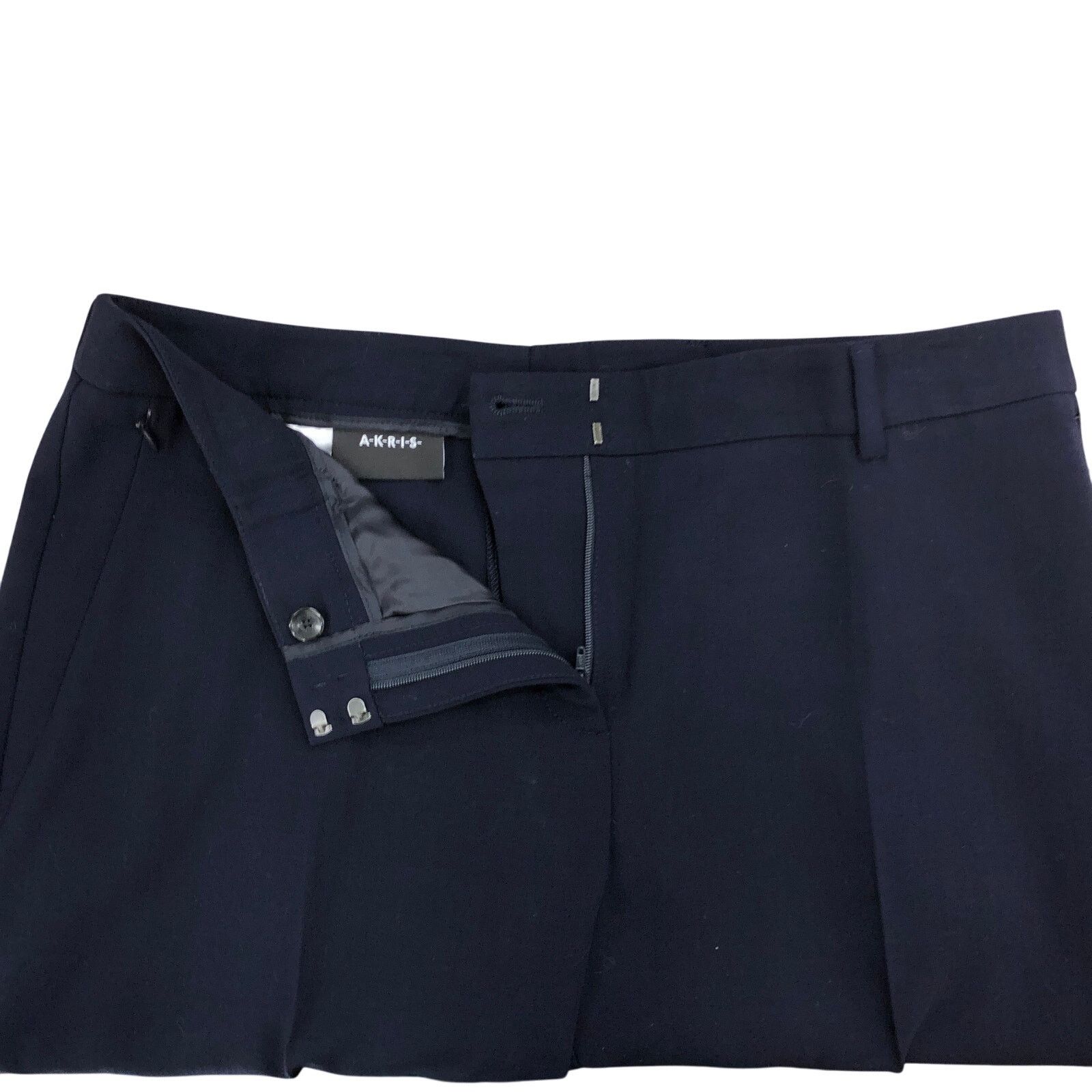 Akris Akris Size 10 Pants Melvin Navy Blue Double Faced Wool NEW Size 32" / US 10 / IT 46 - 13 Thumbnail
