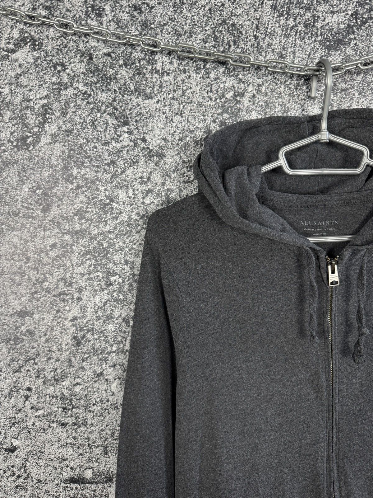 Allsaints Men’s Allsaints Brace Hoody Full Zip Gray Luxury Size M Size US M / EU 48-50 / 2 - 3 Thumbnail