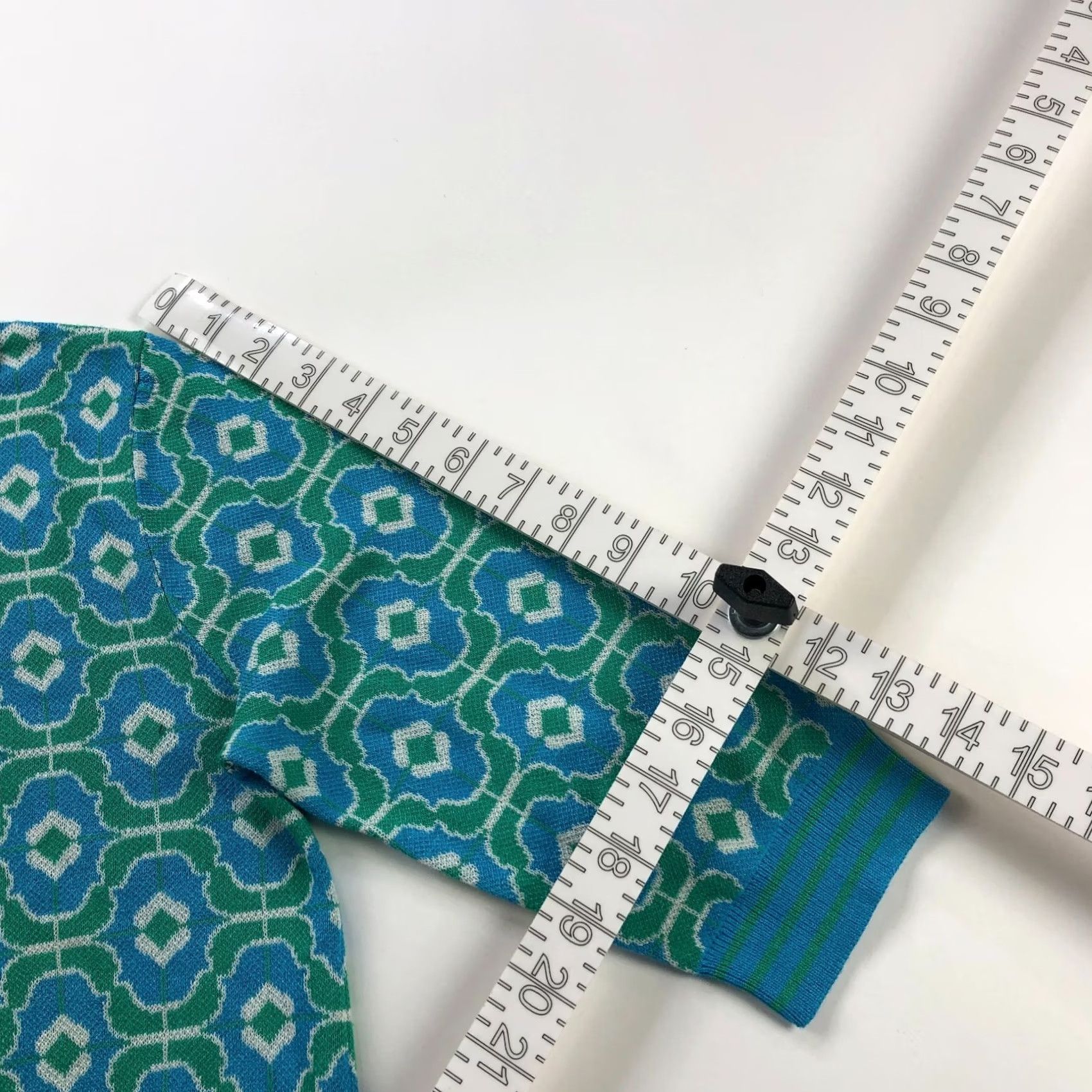 Vintage Suncoo Paris XS/S (Size T1) Collared Polo Sweater All Over Print Blue HRJ Size S / US 4 / IT 40 - 4 Thumbnail