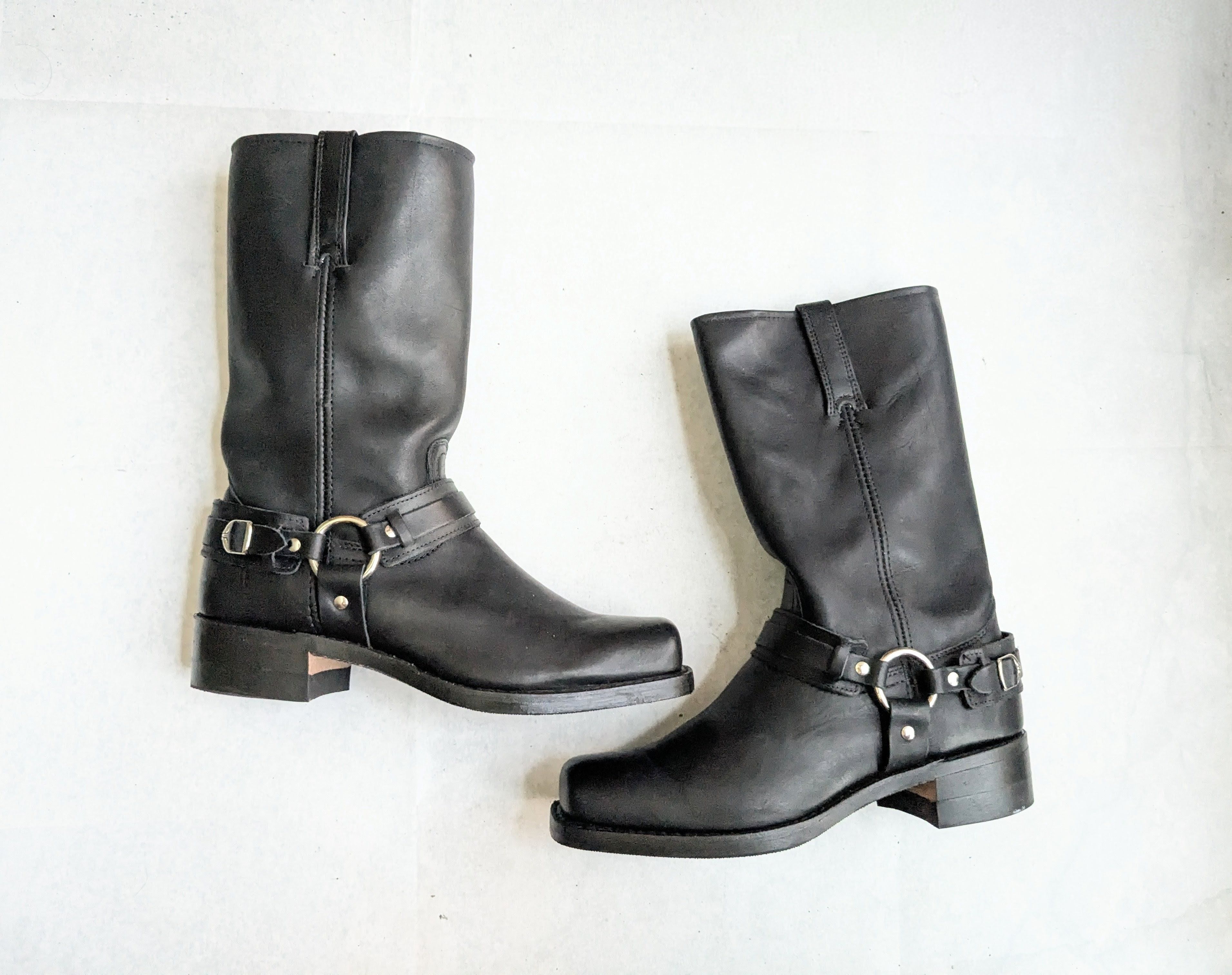 Frye Frye Harness Boots Black Leather 11 M Biker Size US 11 / EU 44 - 1 Thumbnail