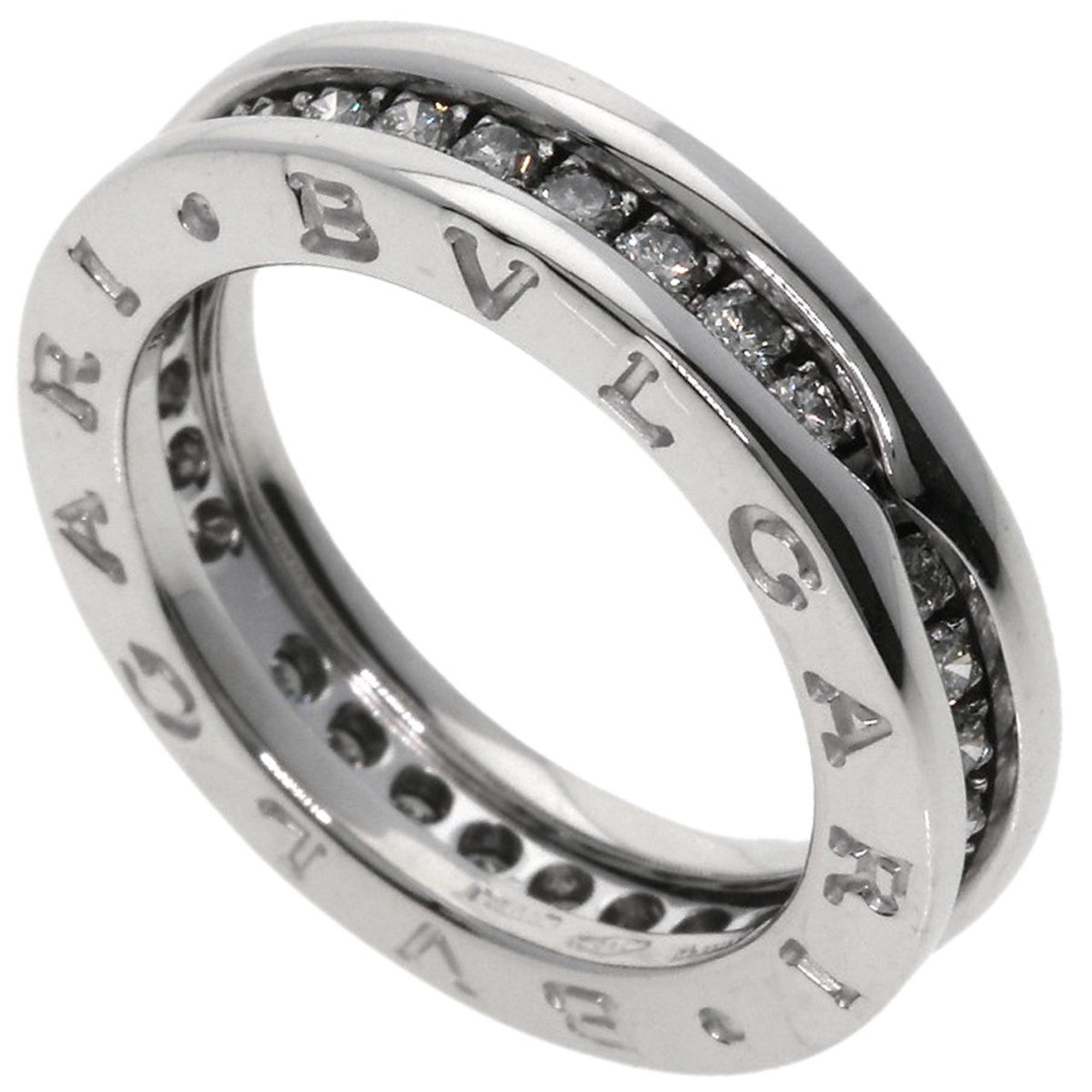 BVLGARI B-zero1 One-Band Full Eternity Diamond Ring #48 in 18K