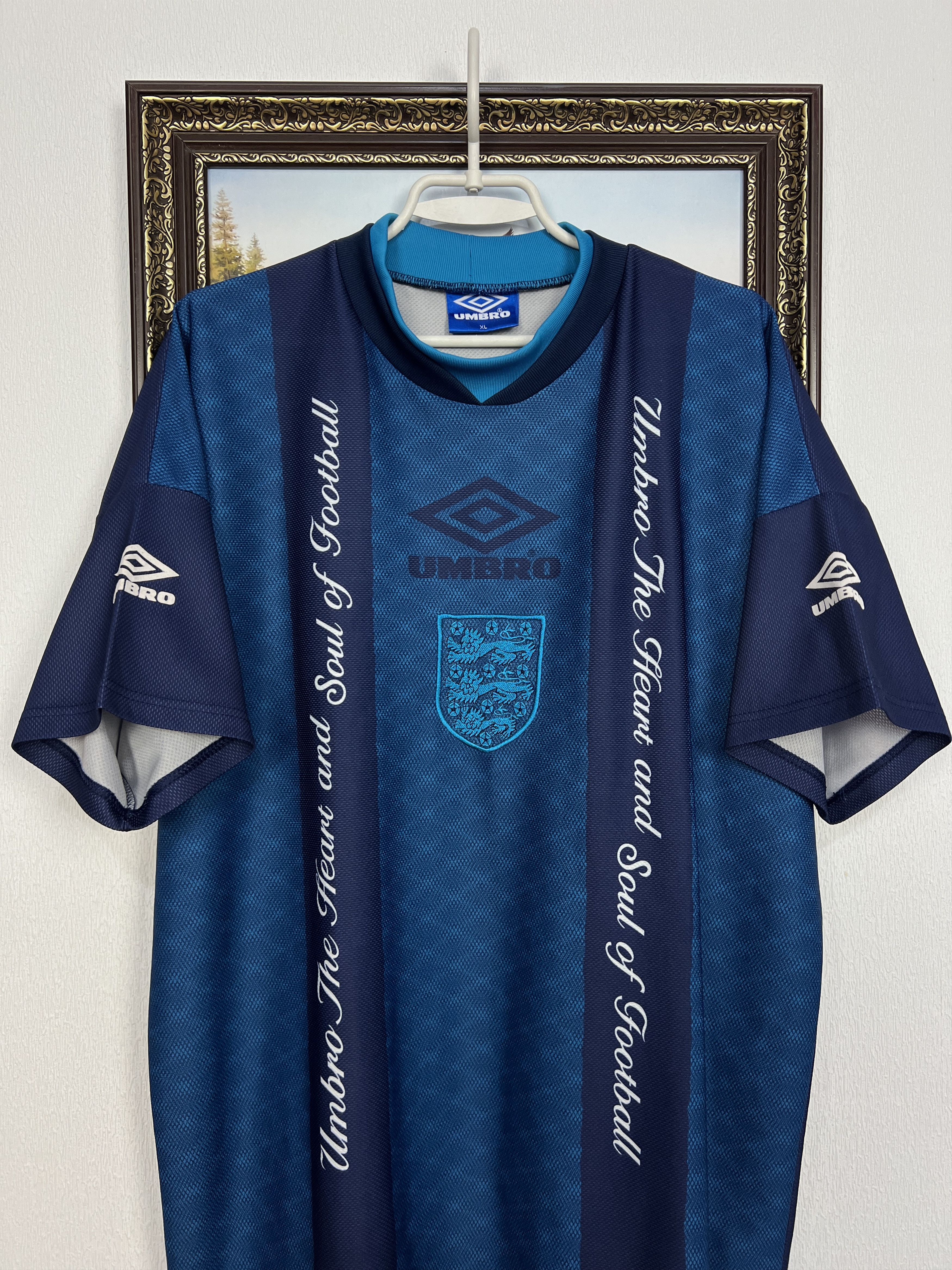 Umbro Vintage England Football Train Shirt Soccer Jersey Trikot Size US XL / EU 56 / 4 - 2 Thumbnail