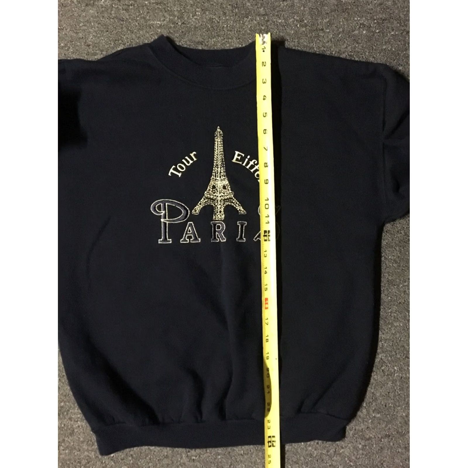 Vintage VINTAGE Paris France Eiffel Tour Embroidered Sweatshirt S Black 90s 80s Grunge Art USA City Men Crew Neck Pullover Size S Size US S / EU 44-46 / 1 - 5 Thumbnail