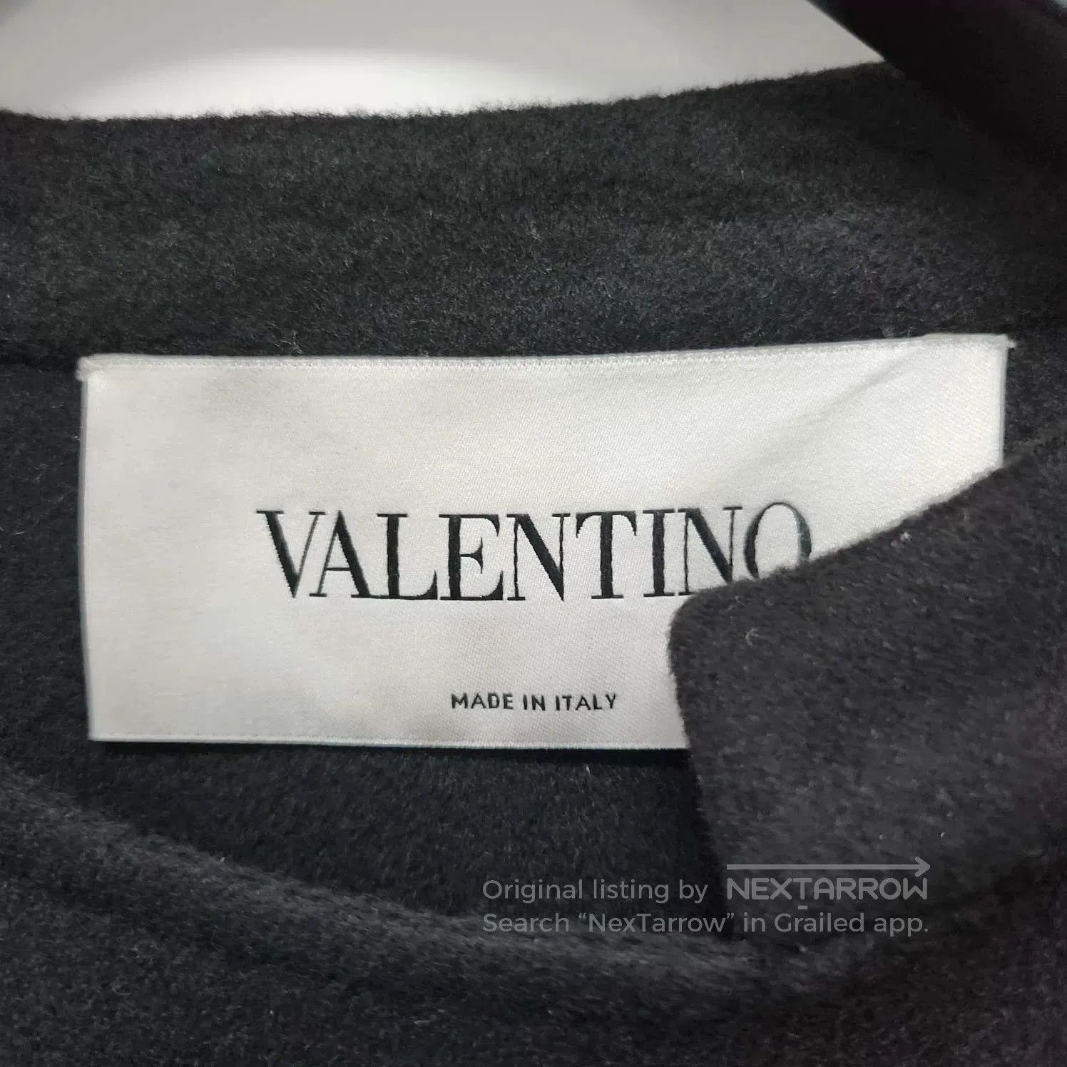 Valentino Lettered Cloak Coat.