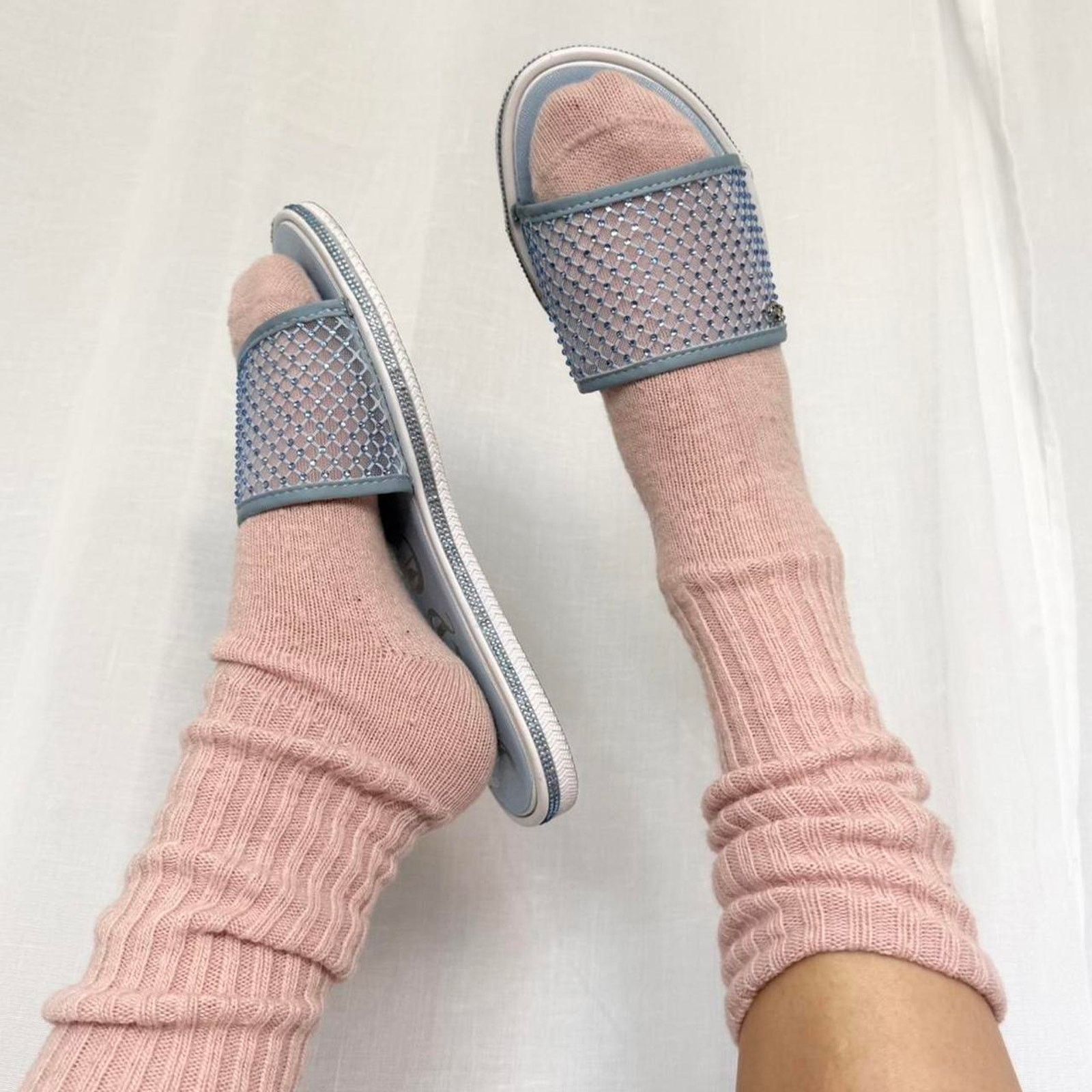 Juicy Couture ✿ y2k juicy couture mesh rhinestone slide sandals ⋆ Size US 9.5 / IT 39.5 - 5 Thumbnail