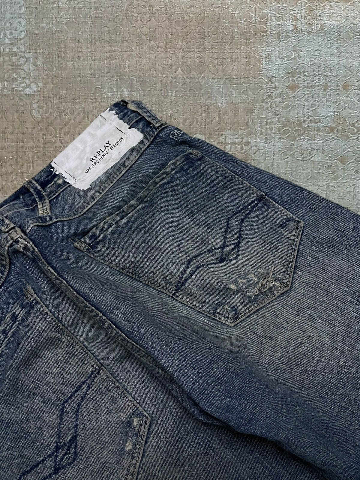 Japanese Brand Vintage Designer Replay Mestro Distressed Bandana Denim Size US 30 / EU 46 - 15 Thumbnail