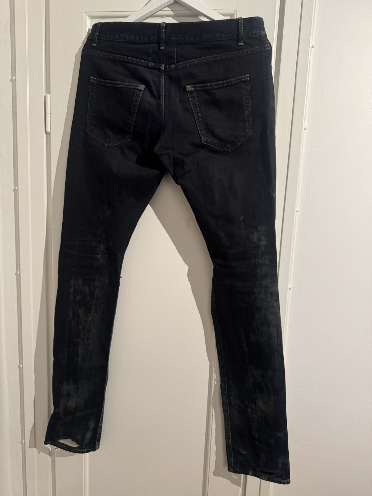 Saint Laurent Paris Hedi Slimane | FW13 Oil stained Distressed d02 denim Size US 31 - 5 Thumbnail
