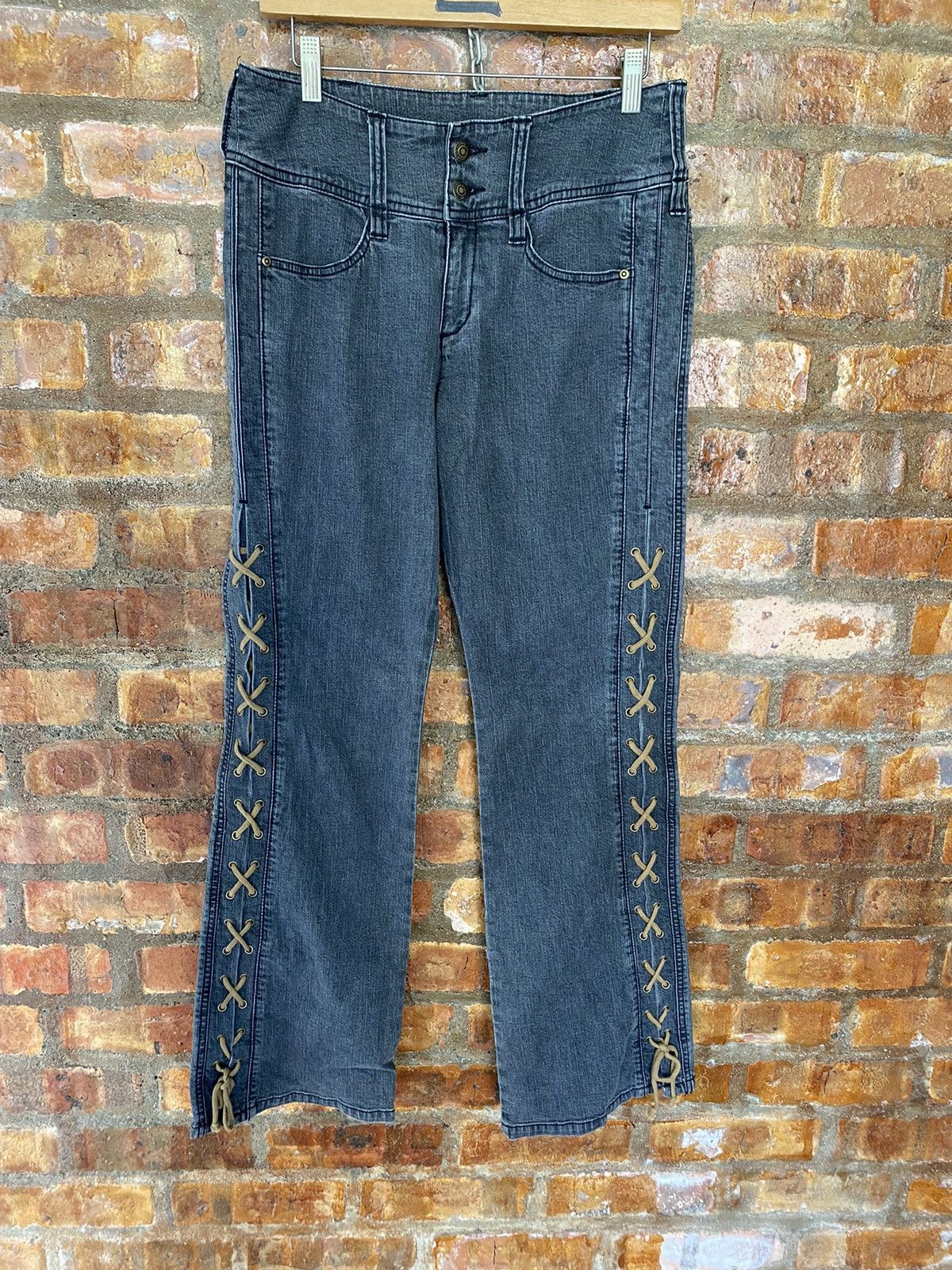 Tornado Mart VTG JAPAN SMILE LAND LACE FLARE Size US 30 / EU 46 - 2 Thumbnail