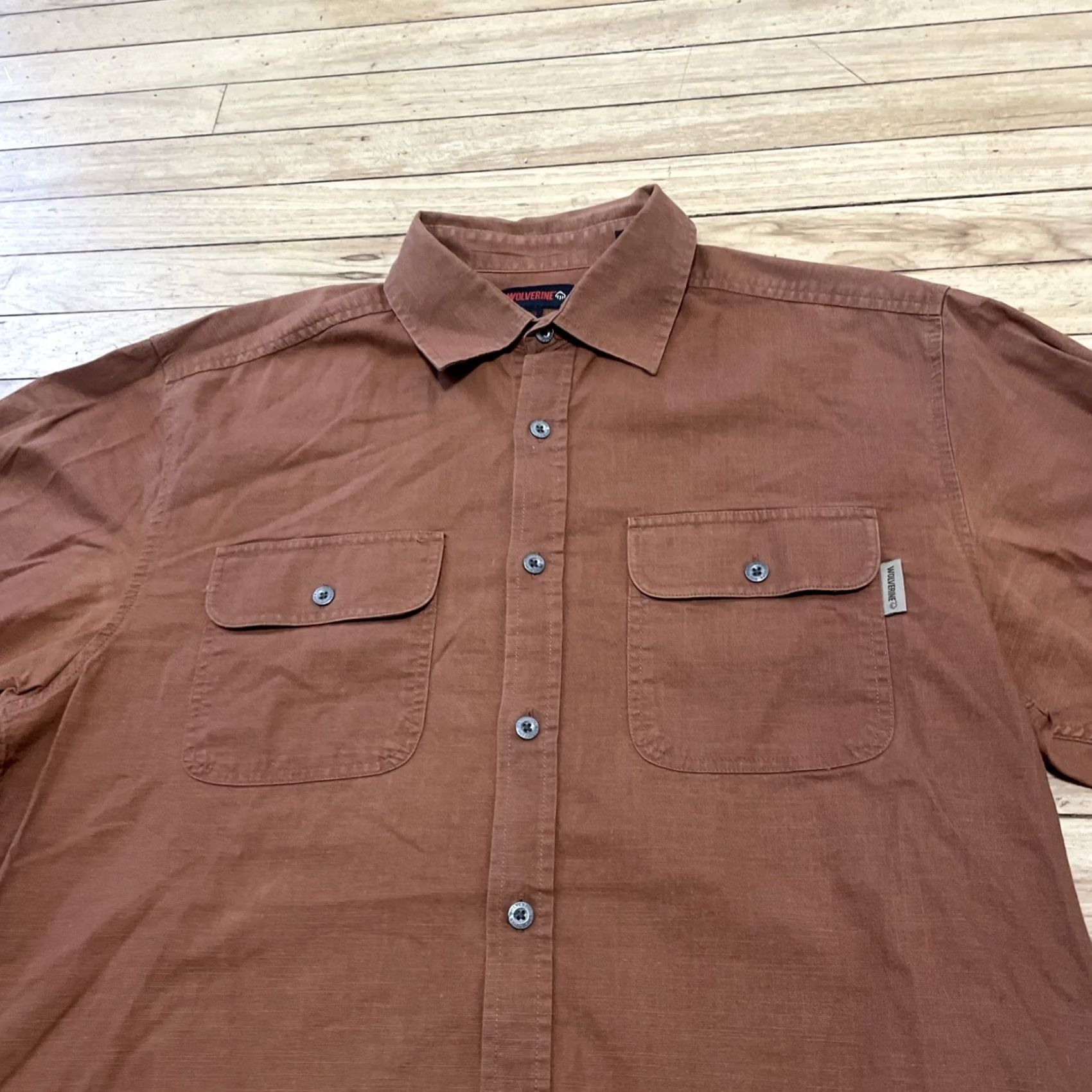 Rusty VINTAGE Wolverine Button-Up Western Shirt Men L Rust Brown Outdoor Y2k Streetwear L Size US L / EU 52-54 / 3 - 3 Thumbnail