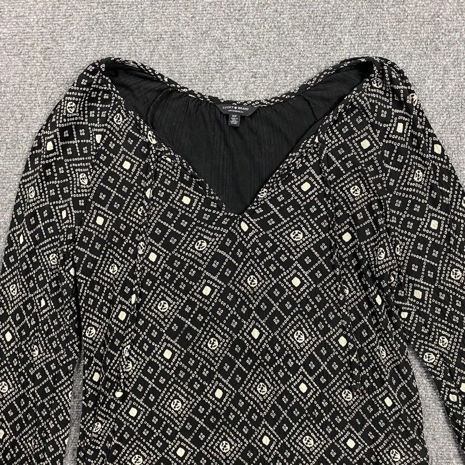 Lucky Brand Lucky Brand Top Women's Small Long Sleeve V-Neck Blouse S Size S / US 4 / IT 40 - 2 Thumbnail