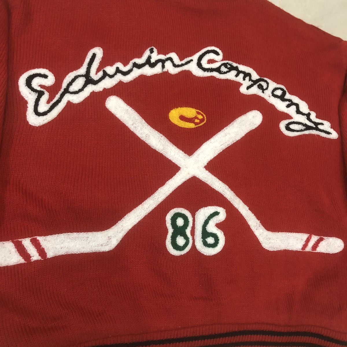 Edwin × Japanese Brand 86’ Edwin Knit Sherpa V Neck Jacket Sweater Size US M / EU 48-50 / 2 - 2 Thumbnail