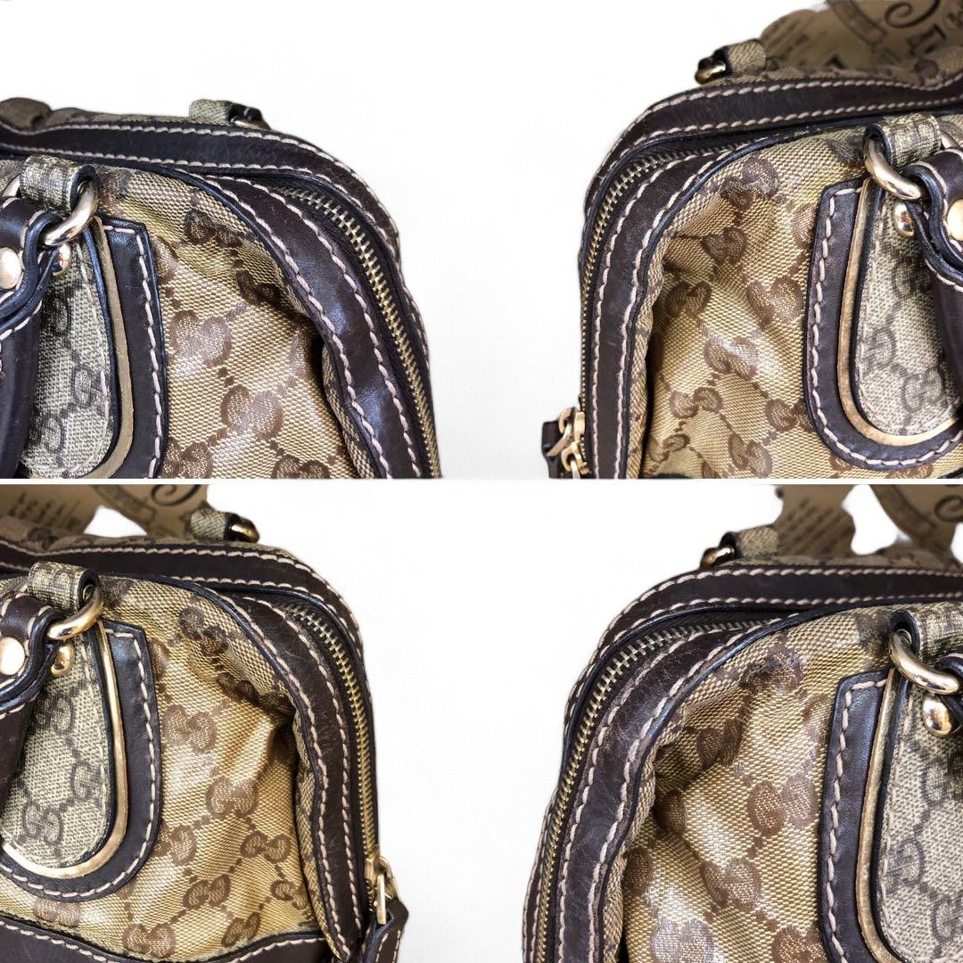 Gucci Gucci - Crystal Handbag Beige Brown Nylon Coated Canvas Size ONE SIZE - 5 Thumbnail