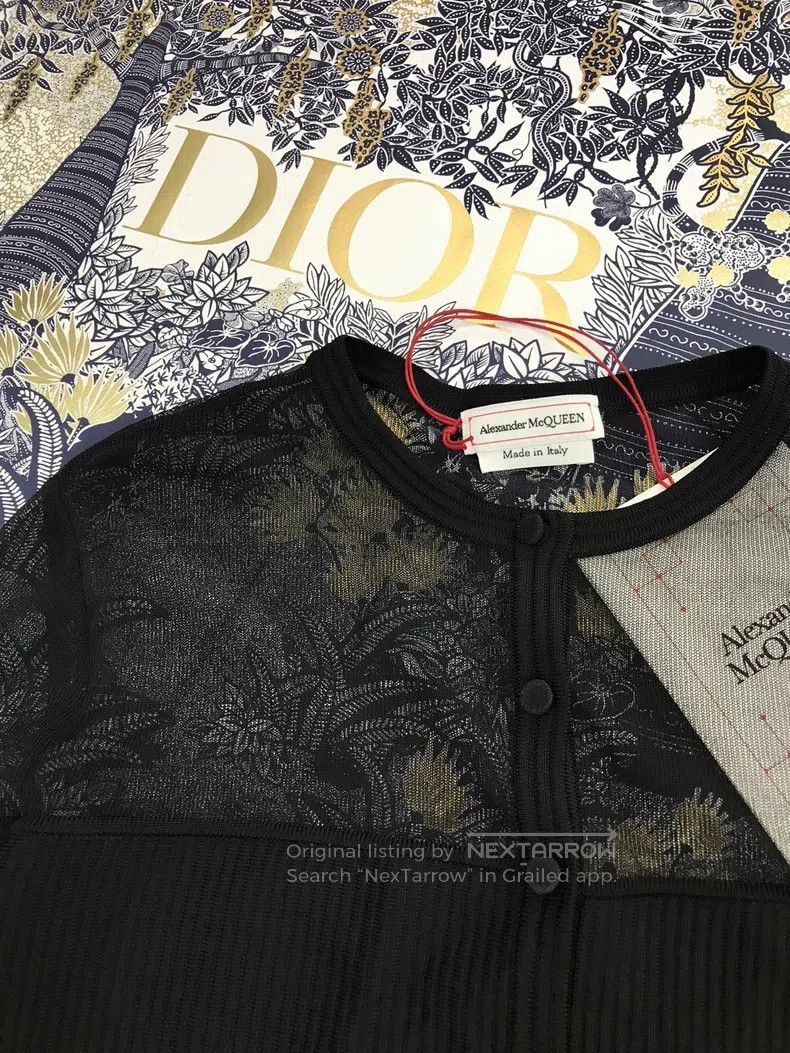 Alexander McQueen Alexander Mcqueen Mesh knitted cardigan jacket Size S / US 4 / IT 40 - 3 Thumbnail