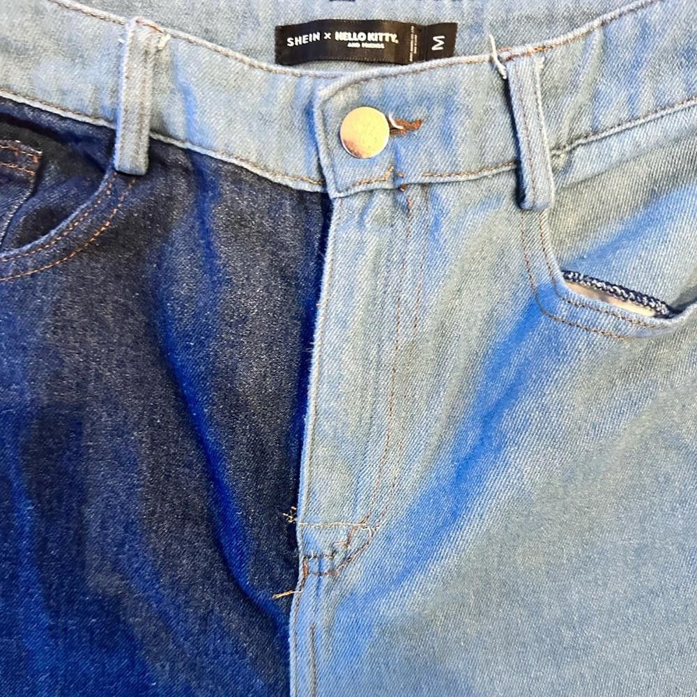 Shein SHEIN × Hello Kitty Painted Wide Leg Jeans Denim Medium Size 30" / US 8 / IT 44 - 5 Thumbnail