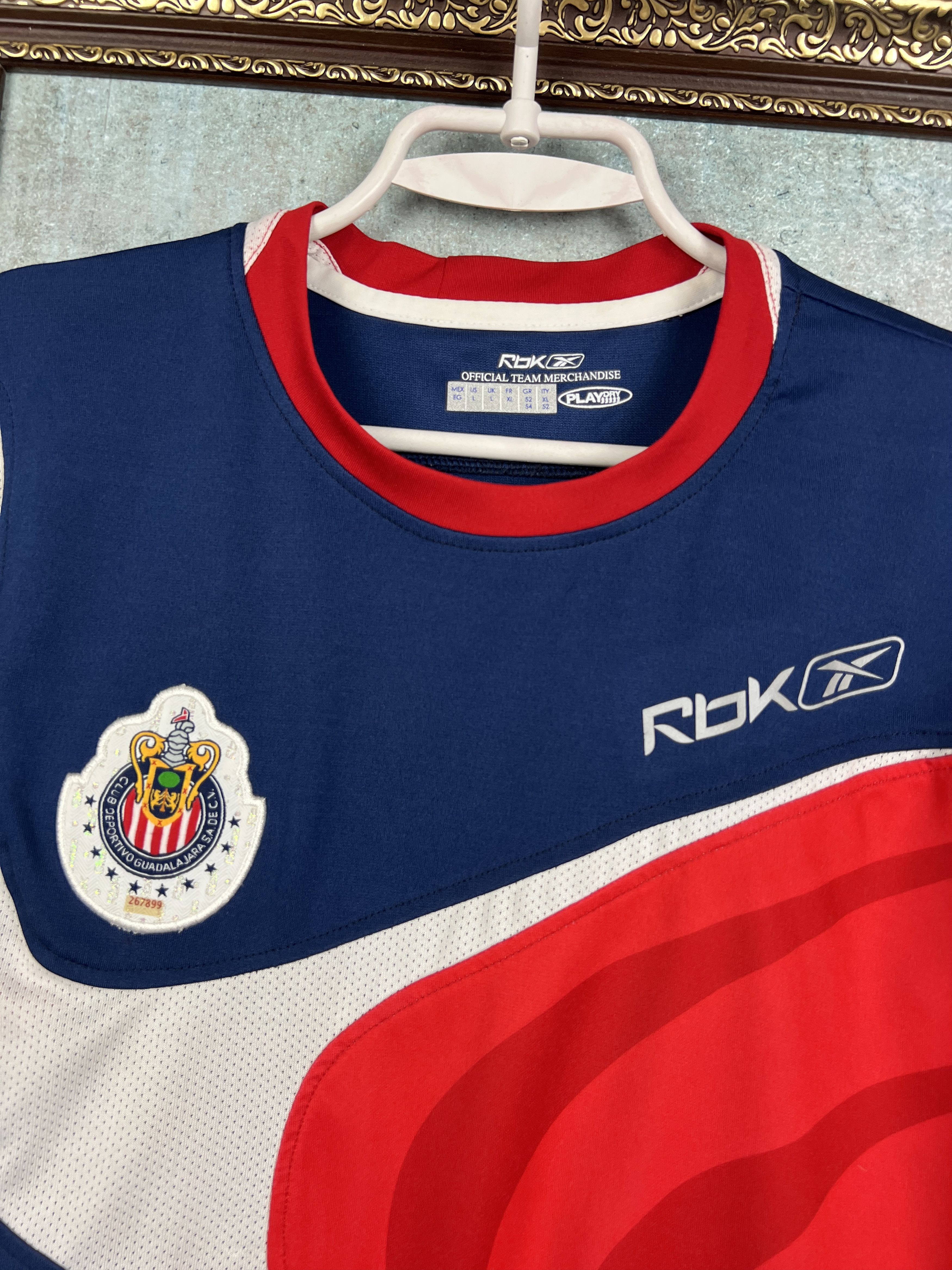 Reebok Chivas de Guadalajara football shirt Soccer #9 Bravo Jersey Size US L / EU 52-54 / 3 - 3 Thumbnail