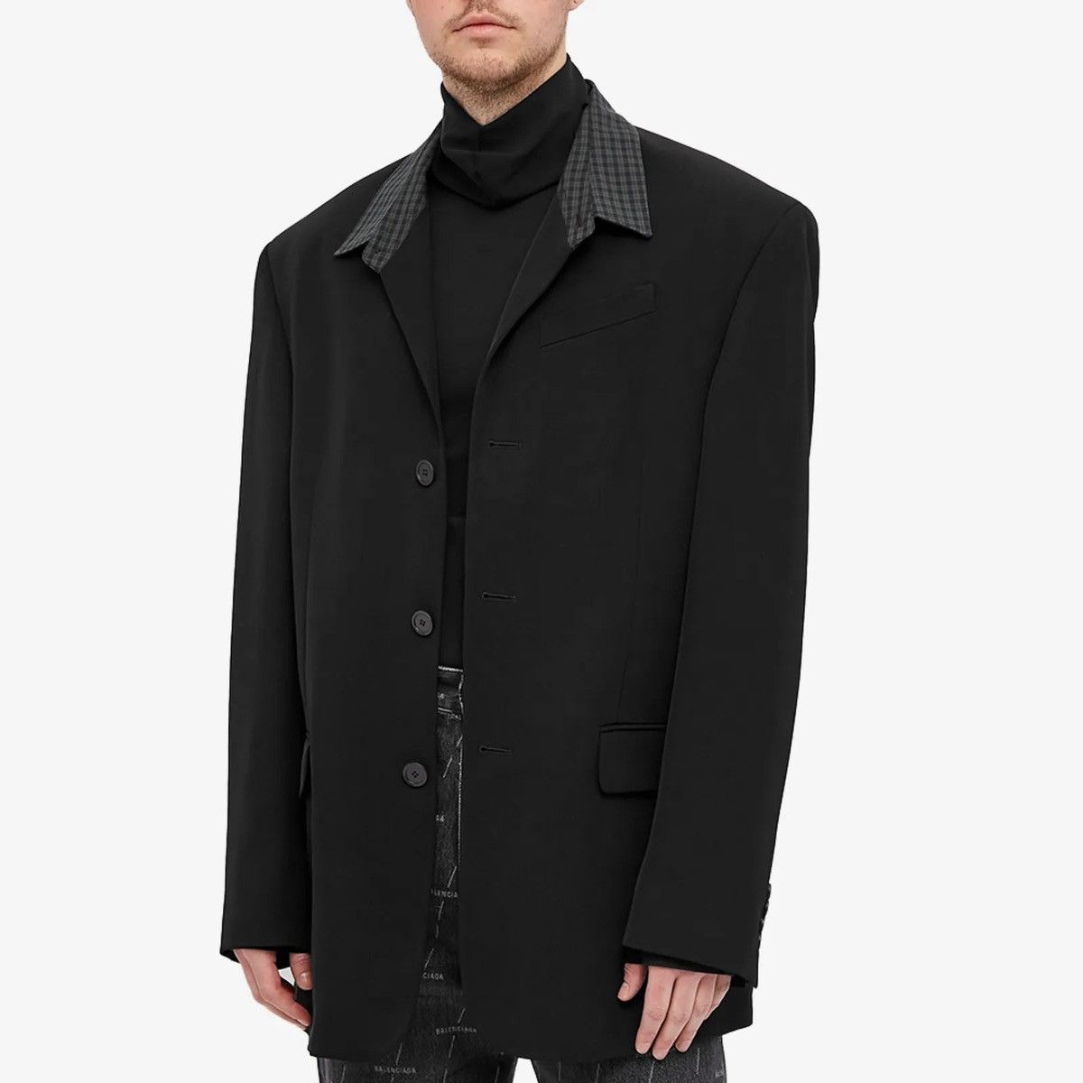 Balenciaga Heavy Triacetate Shirt Collar Oversized Blazer Size US XS / EU 42 / 0 - 2 Thumbnail