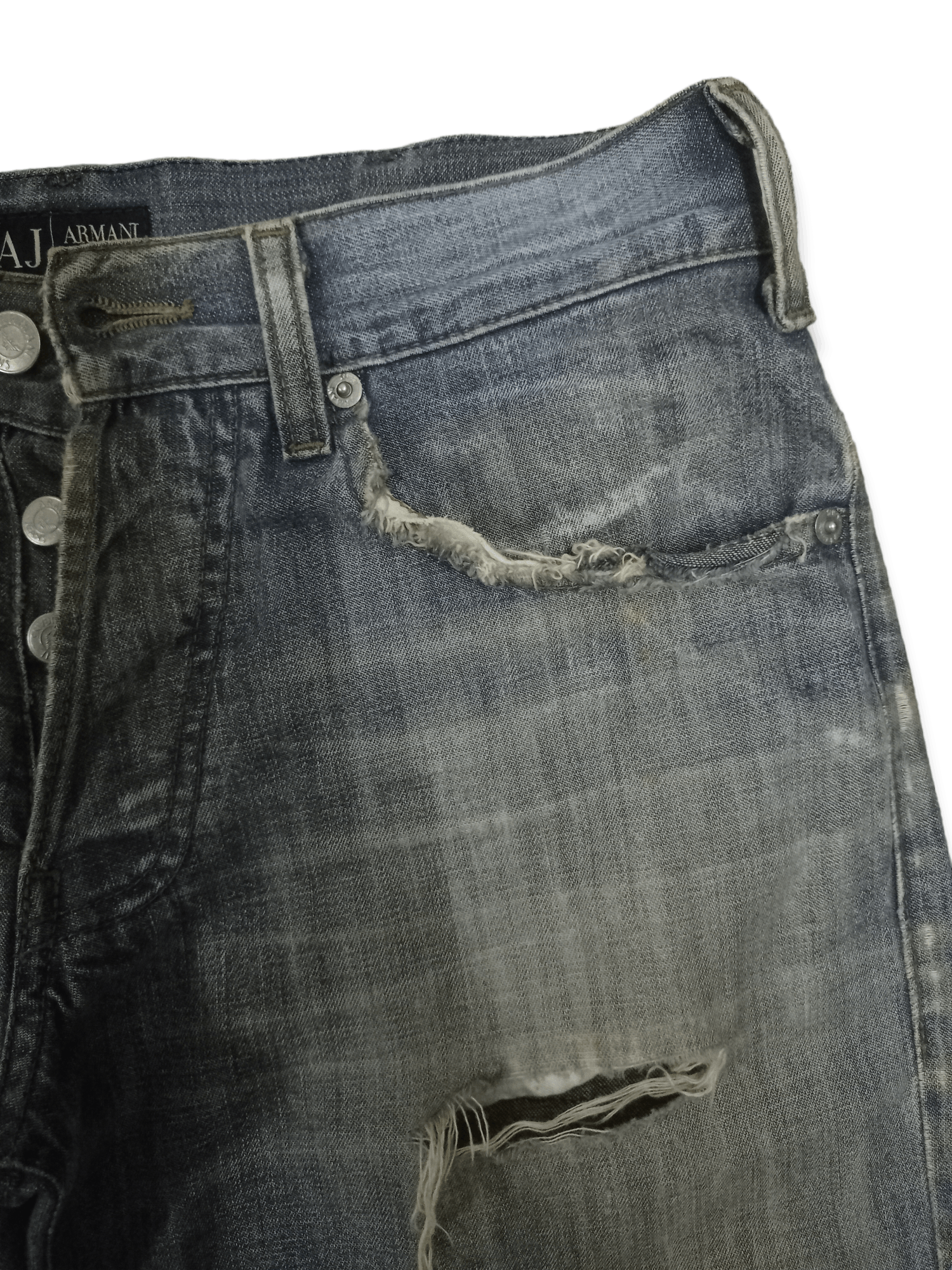 Armani Vintage Armani Distressed Flare Jeans Size US 30 / EU 46 - 7 Thumbnail