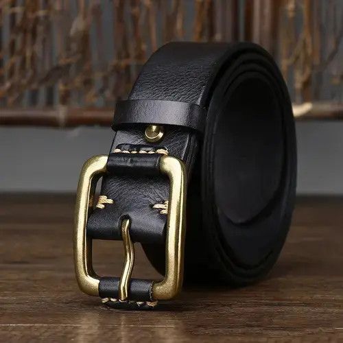 VIBE Cowhide High Quailty Leather Belt Size ONE SIZE - 2 Thumbnail