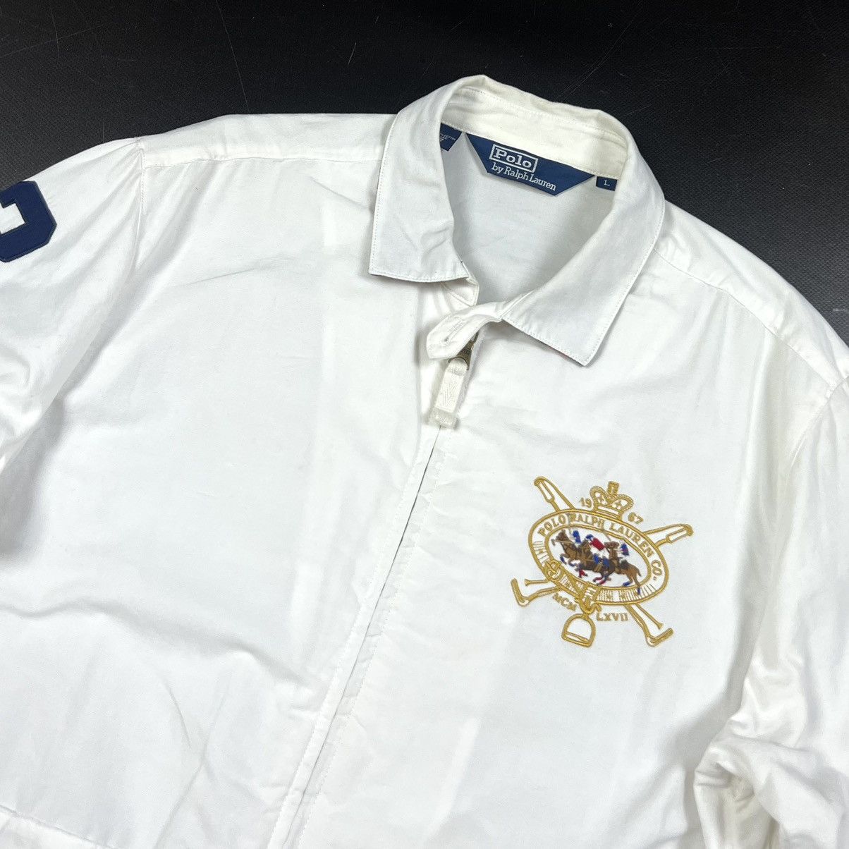 Polo Ralph Lauren × Vintage Vintage Polo Ralph Lauren Logo #3 Cotton Casual Owershirt -L Size US L / EU 52-54 / 3 - 5 Thumbnail