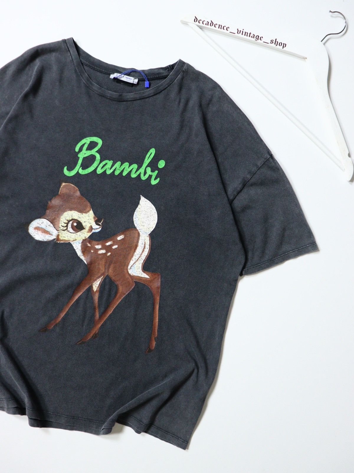 Zara Vintage Style Stone Washed Disney Bambi T-shirt Zara Retro | Grailed