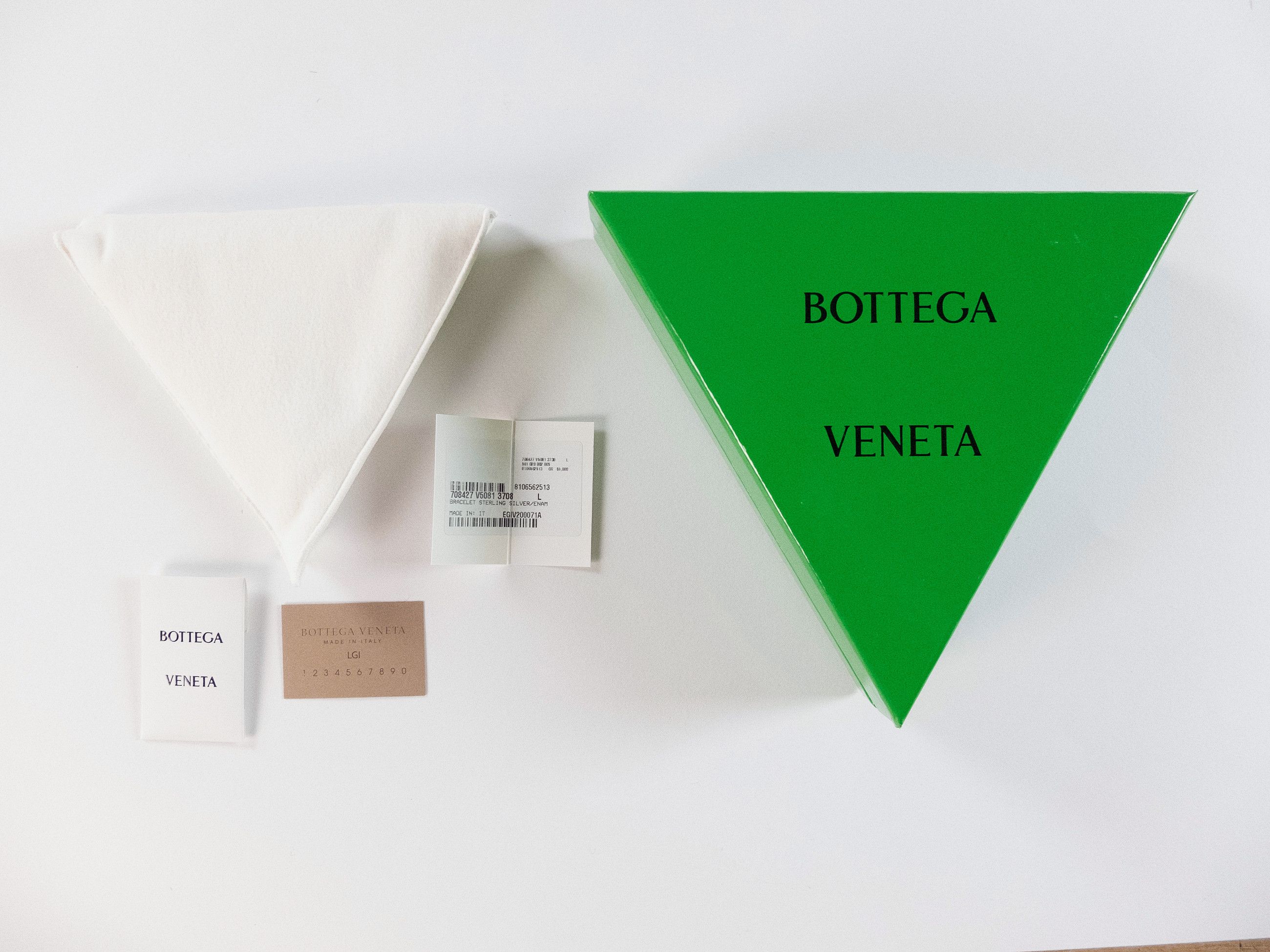 Bottega Veneta BOTTEGA VENETA Trio silver & green cuff bracelet Large q Size ONE SIZE - 9 Thumbnail