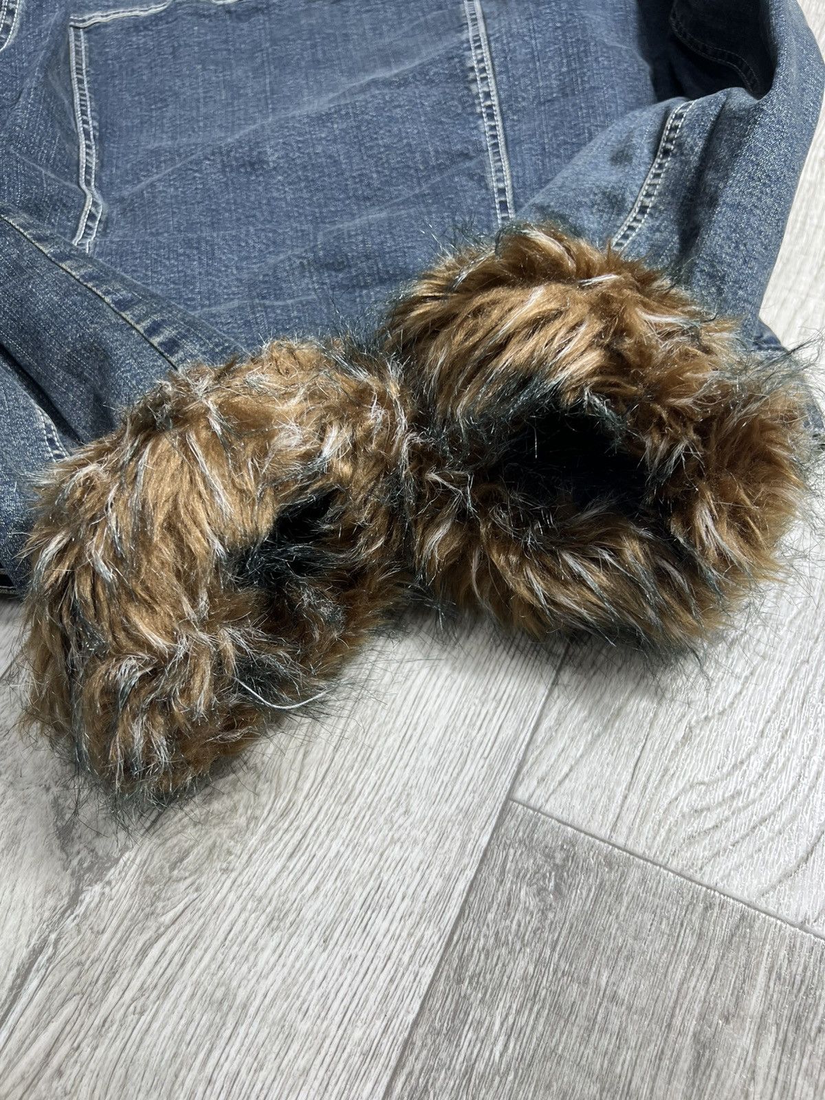 Hysteric Glamour Vintage Faux Fur Denim y2k Jacket Hysteric Glamour LGB 00s Size M / US 6-8 / IT 42-44 - 6 Thumbnail