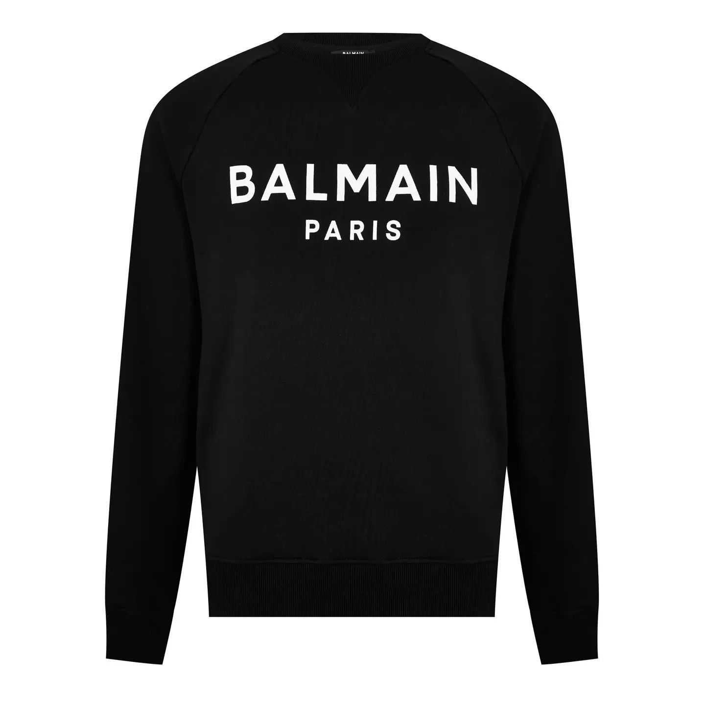Balmain o1g2r1mq0426 Logo Crew Sweater in Noir Size US XXL / EU 58 / 5 - 1 Thumbnail