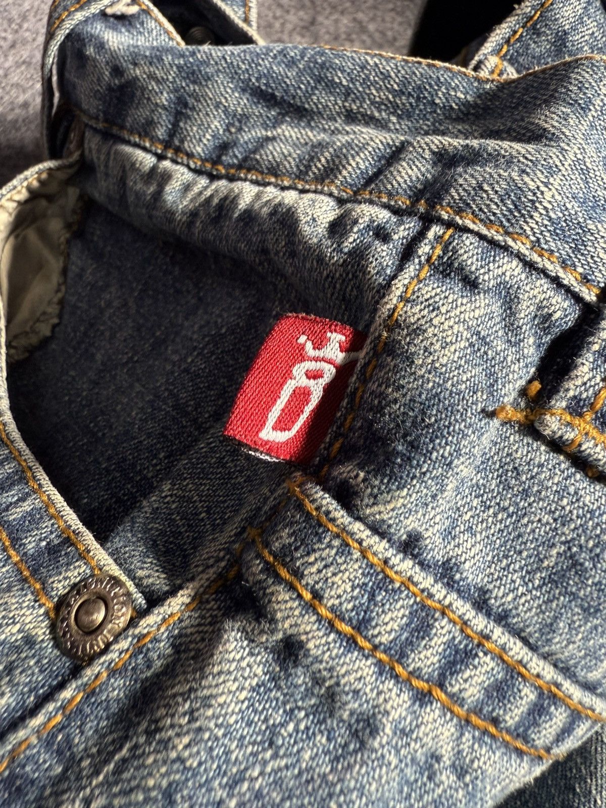 Beauty Beast × Japanese Brand Ignition Trompe L’oeil Pants On Pants Patched Denim Jeans Size US 27 - 22 Thumbnail