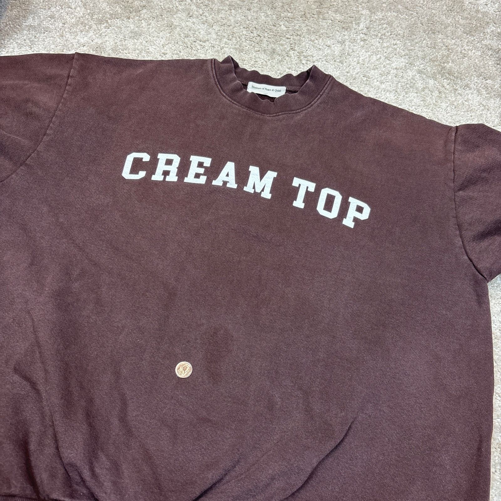 Museum of Peace & Quiet Museum of Peace & Quiet Cream Top Sweatshirt L Maru Coffee Size US L / EU 52-54 / 3 - 7 Thumbnail