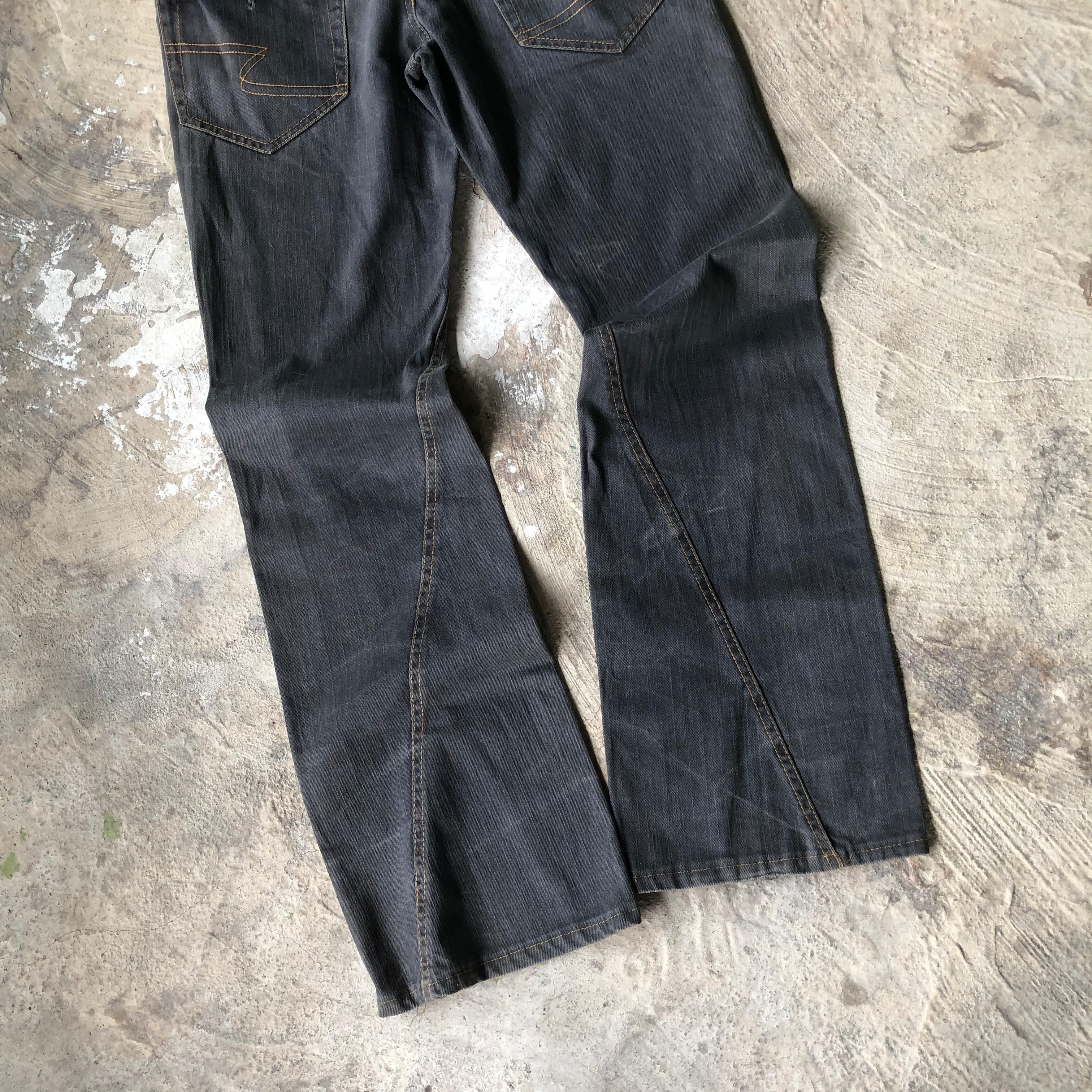 If Six Was Nine × KMRii × Le Grande Bleu (L.G.B.) Semantic Design Smokin Flared Jeans Size US 31 - 7 Thumbnail