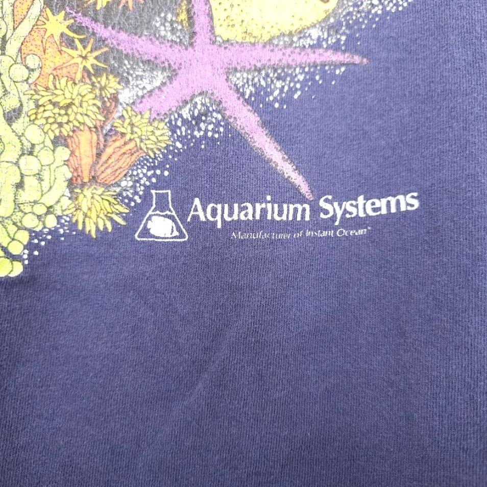 REEF VINTAGE All Sport T Shirt Mens XL Blue 90s Reef Crystals Made In USA Aquarium Systems Coral Reef Ocean Life Vintage Shirt Mens XL Blue Size US XL / EU 56 / 4 - 4 Thumbnail