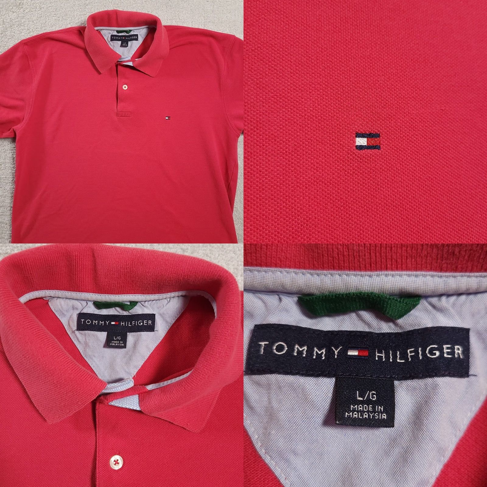 Tommy Hilfiger Tommy Hilfiger Polo Shirt Adult L Red Casual Rugby Flag Logo Mens Shirt Size US L / EU 52-54 / 3 - 8 Thumbnail