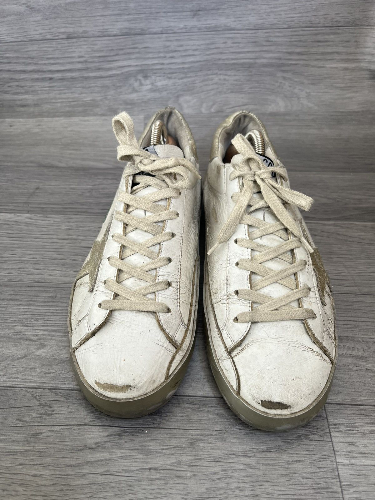 Golden Goose Golden goose superstar white leather distressed sneakers Size US 8 / EU 41 - 2 Thumbnail