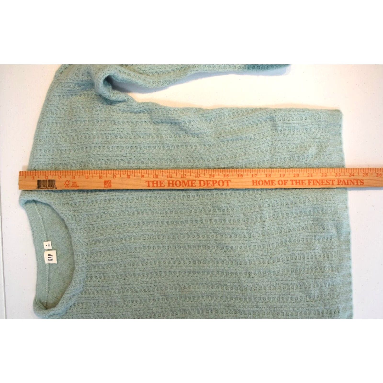 Gap Gap Sweater Womens Small Light Blue Seafoam Green Alpaca Wool Blend Knit Pullover Winter Size S / US 4 / IT 40 - 4 Thumbnail