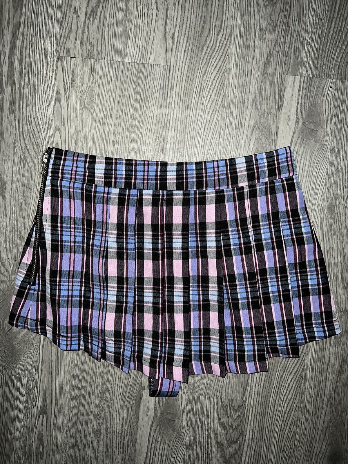 Designer CAPSULLE pastel tartan micro skirt 🎀💙 Size 24" / US 00 / IT 34 - 11 Thumbnail