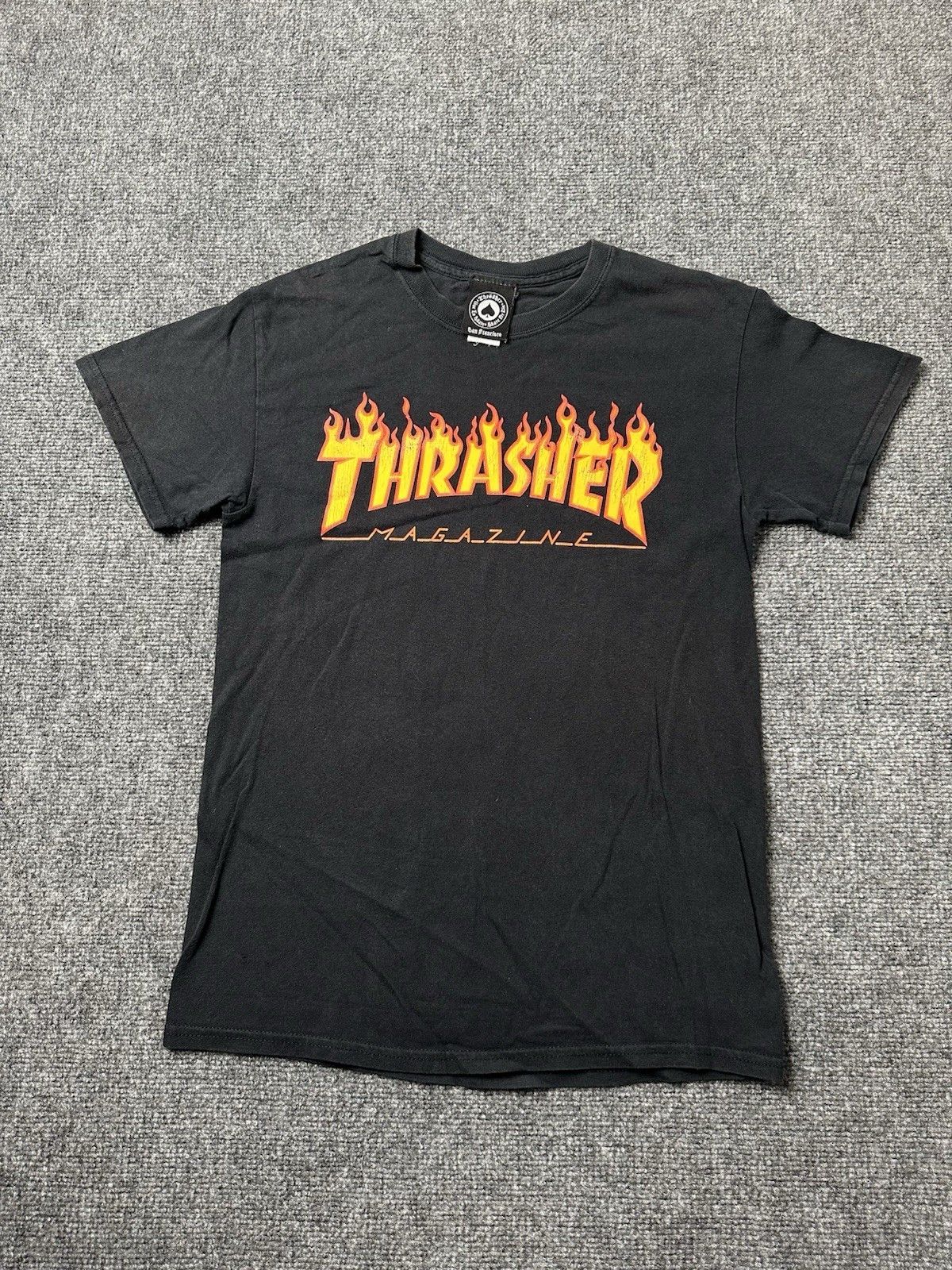 Thrasher Mens Thrasher Magazine Black Flame Logo T Shirt, Size S Size US S / EU 44-46 / 1 - 1 Thumbnail