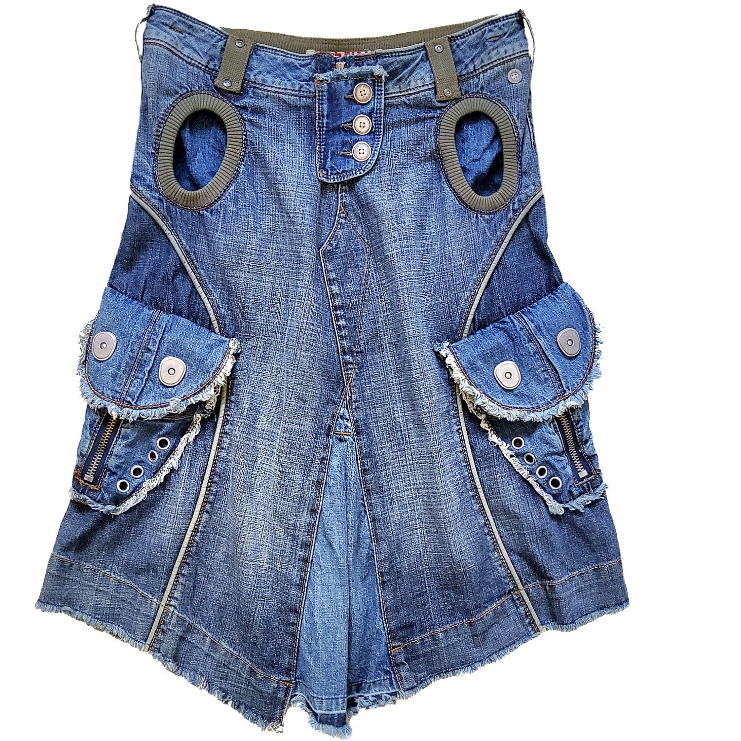 Miss Sixty Miss Sixty vintage y2k grunge cargo low rise denim skirt Size 32" / US 10 / IT 46 - 1 Thumbnail