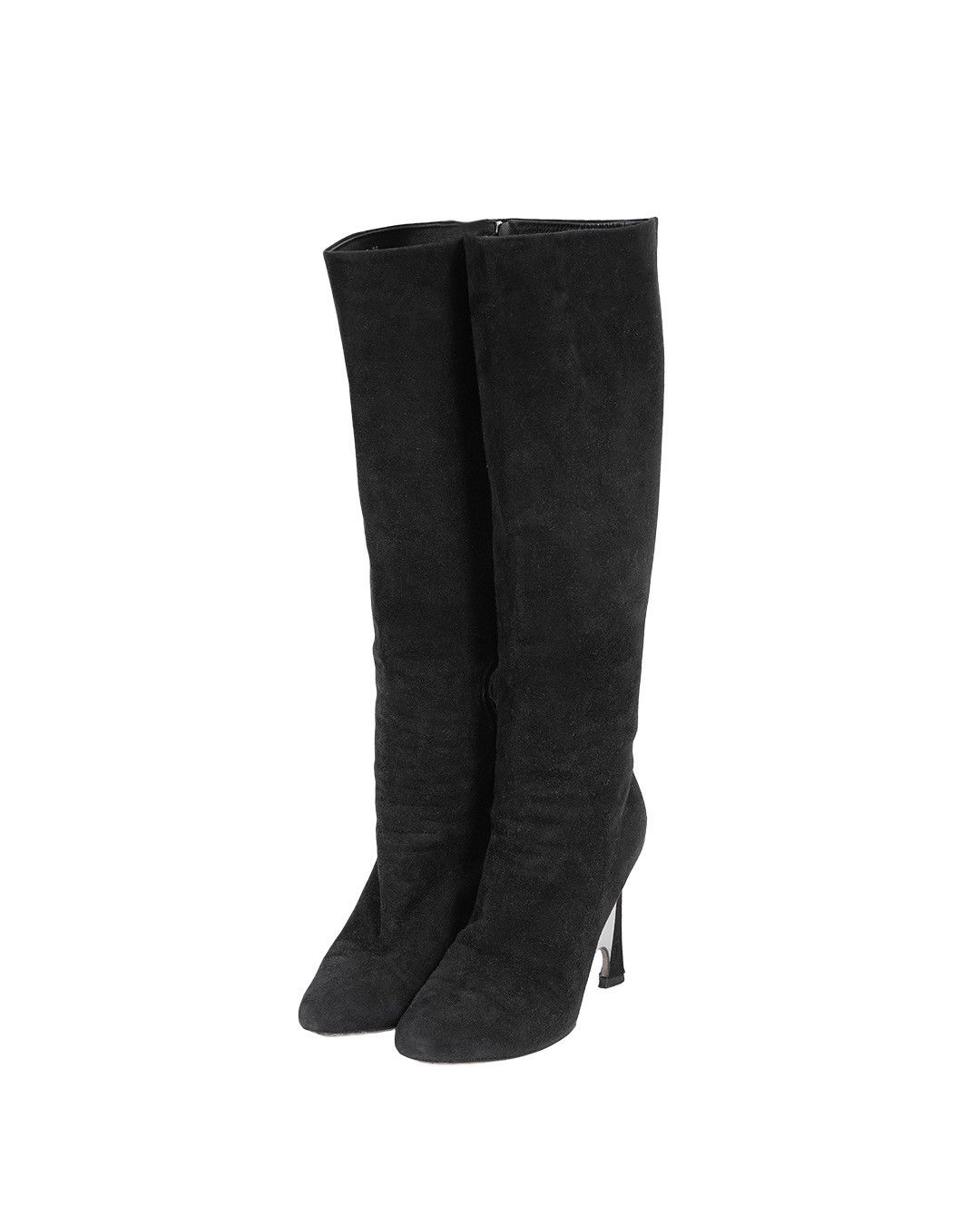 Dior Dior Black Suede Knee Boots Size US 8 / IT 38 - 2 Thumbnail