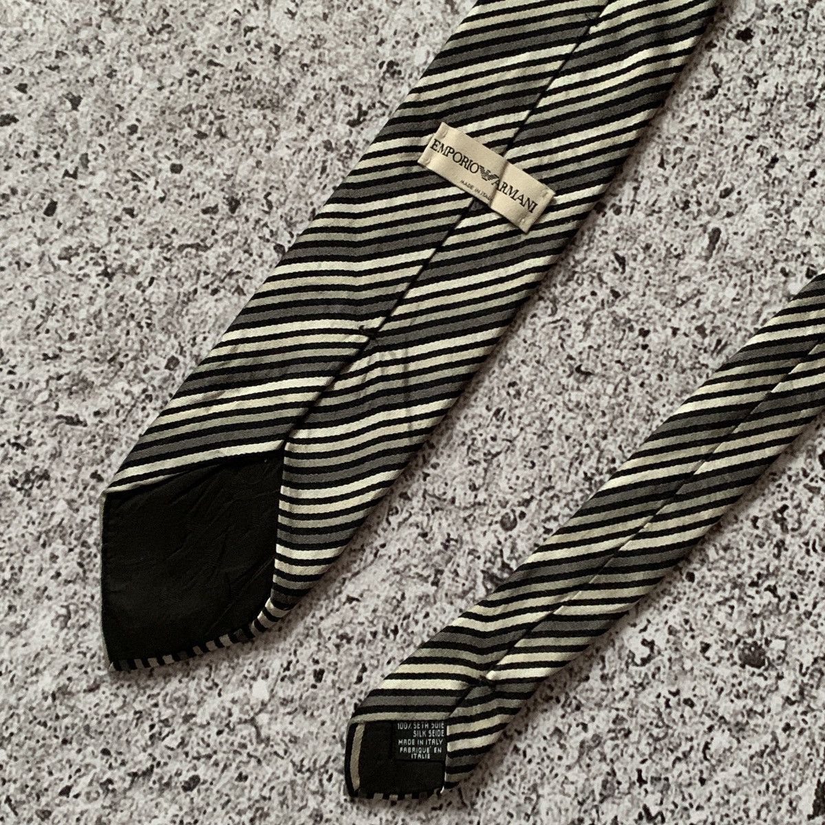 Emporio Armani Emporio Armani ties striped silk Size ONE SIZE - 2 Thumbnail