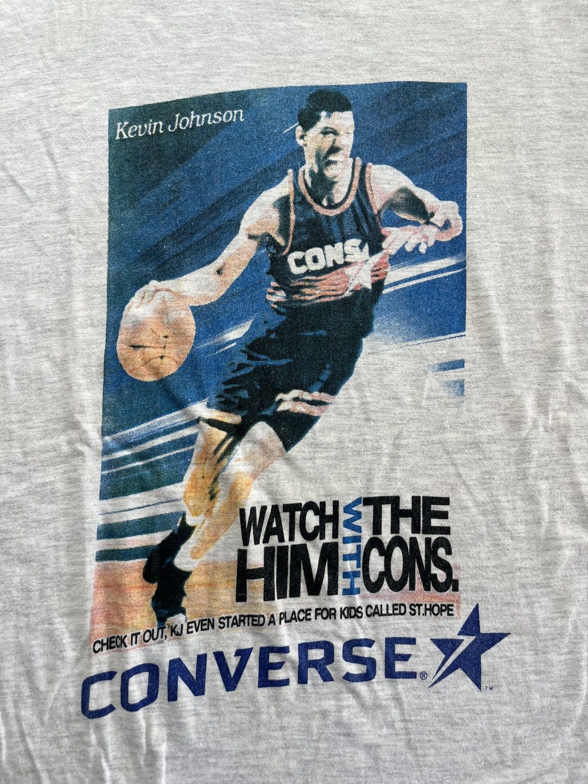 French Connection × NBA × Vintage Vintage Kevin Johnson NBA Player CONVERSE Japan 90’s Tshirt Size US L / EU 52-54 / 3 - 5 Thumbnail