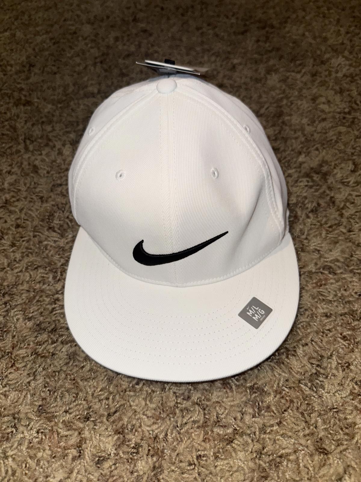 Nike Nike Adult Unisex White Golf Flat Bill Cap Sample Size ONE SIZE - 1 Thumbnail