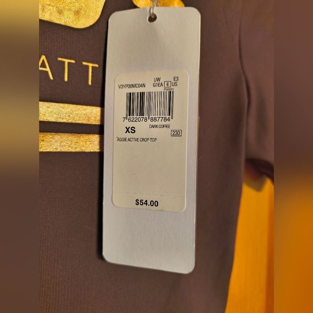 Guess GUESS Metallic Logo Short Sleeve Crop Top NWT Size XS / US 0-2 / IT 36-38 - 2 Thumbnail