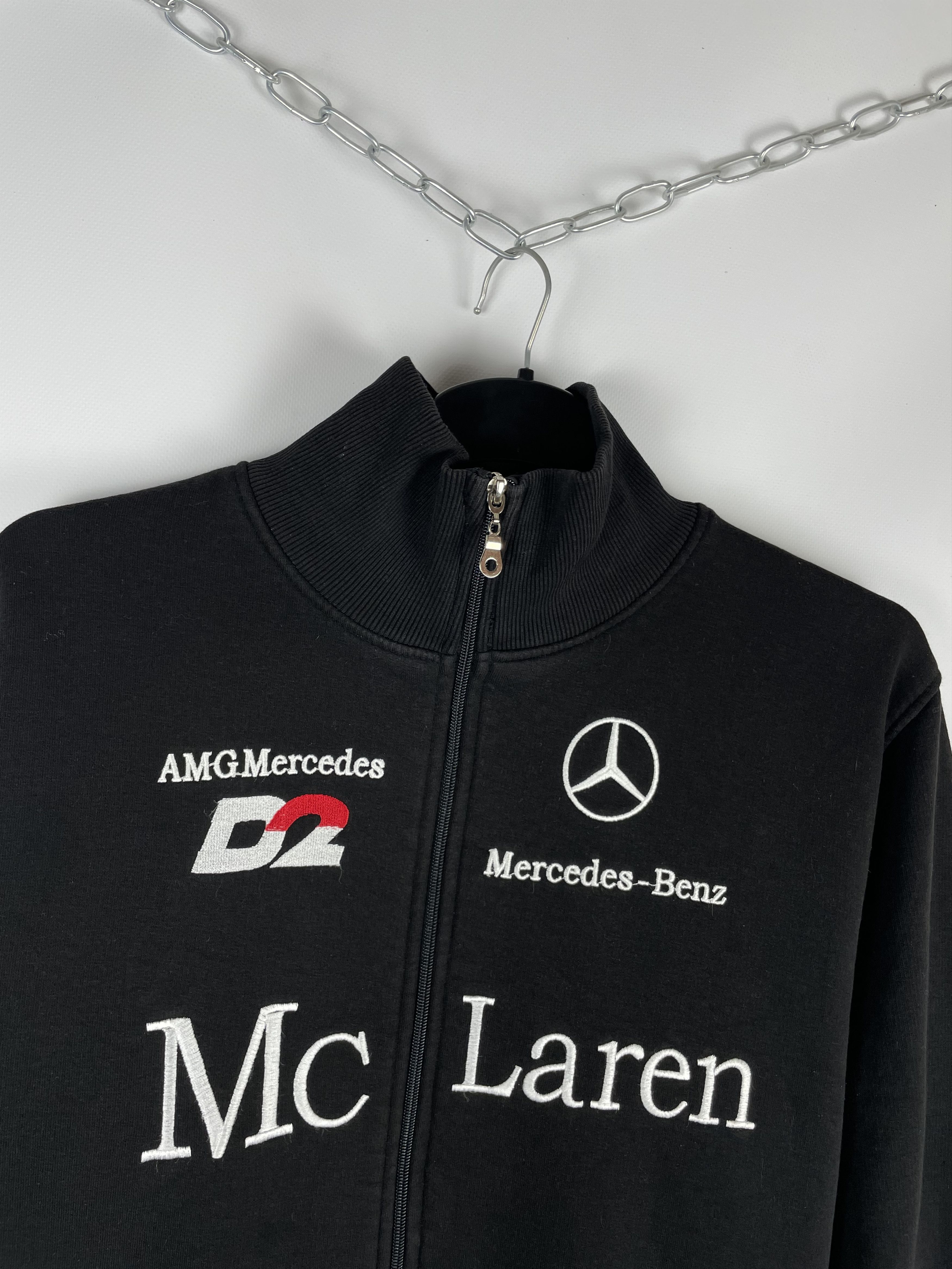 Mercedes-Benz Vintage F1 McLaren Mercedes Benz AMG Zip Sweatshirt Size US XL / EU 56 / 4 - 4 Thumbnail