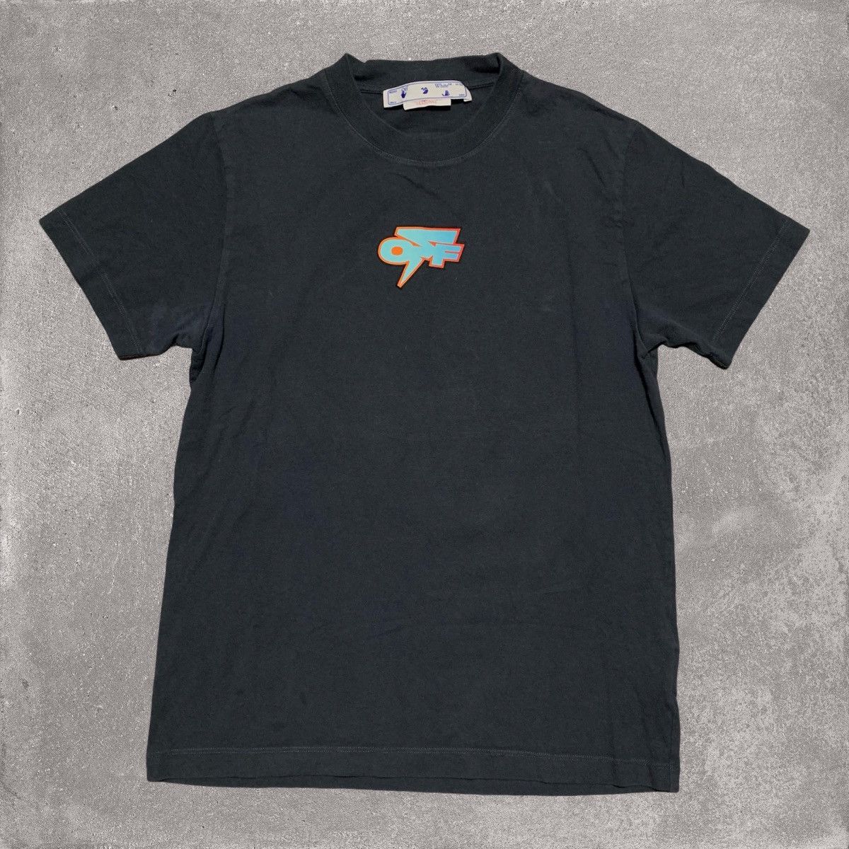 Off-White Off White Medium Thunder Arrows Charcoal Tee Virgil Abloh Size US M / EU 48-50 / 2 - 2 Thumbnail